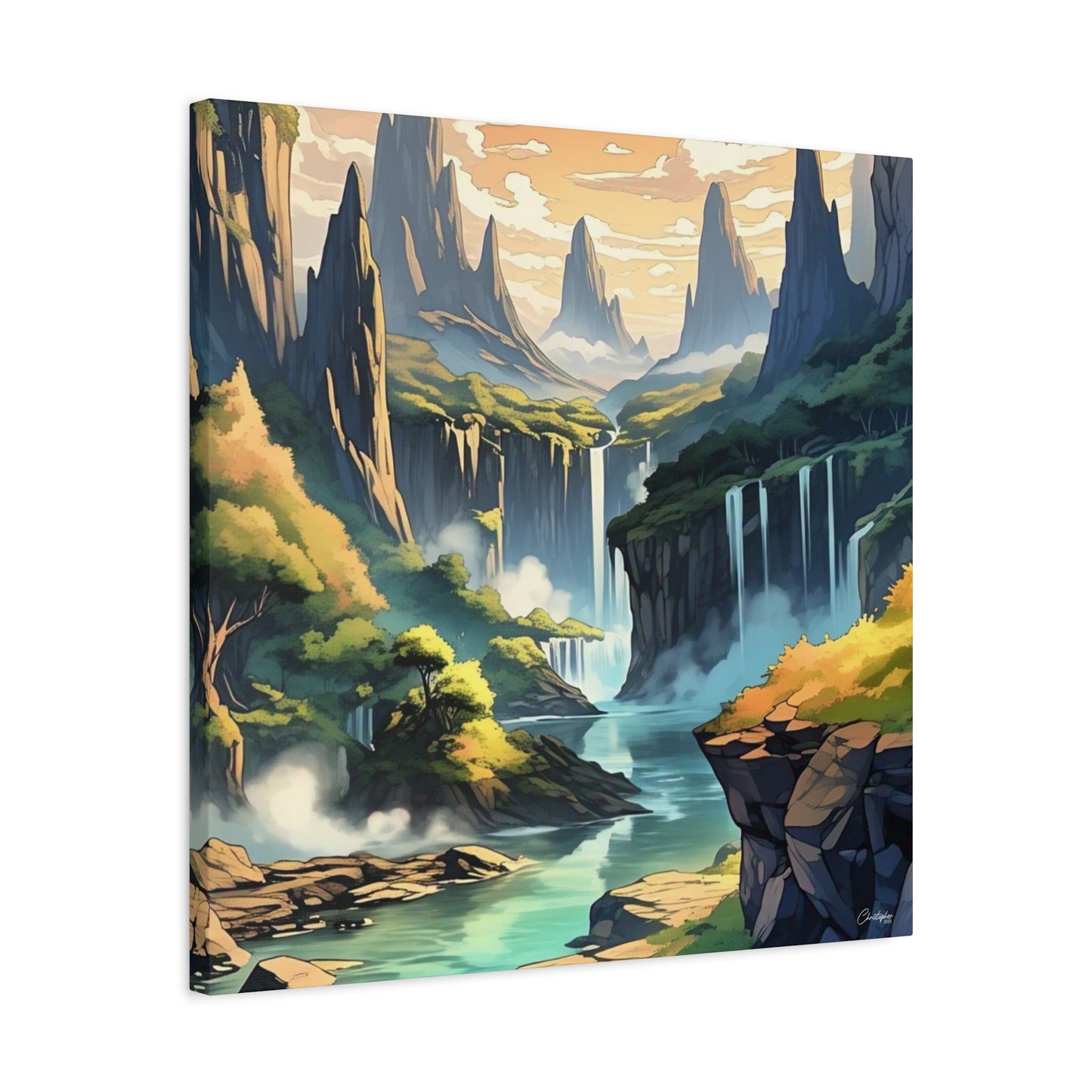 Serene Landscape Canvas Wall Art, Nature Home Decor, Tranquil Living Room Accent, Gift for Nature Lovers, Gallery Wall Piece