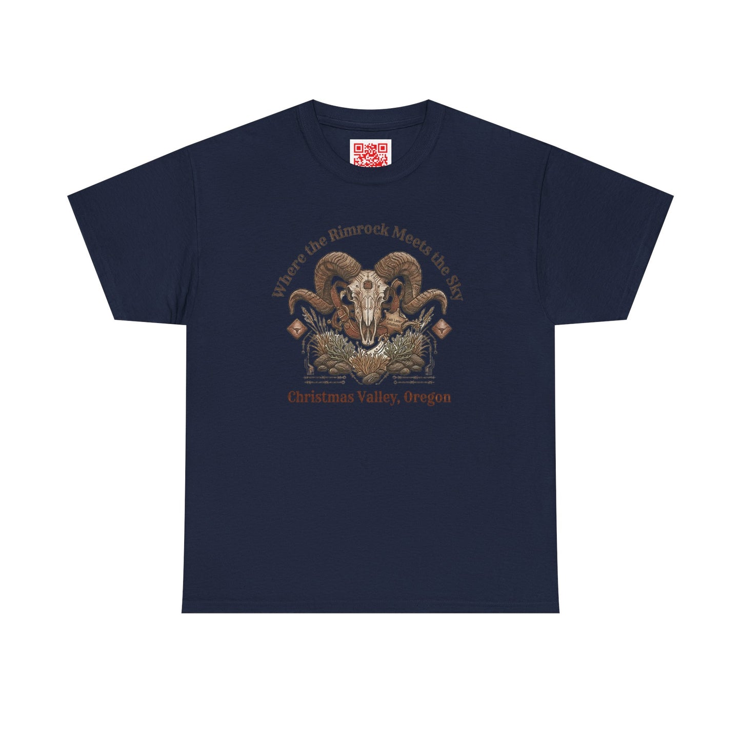 Ram Skull Graphic Tee — Christmas Valley, Oregon Vintage Desert Vibe
