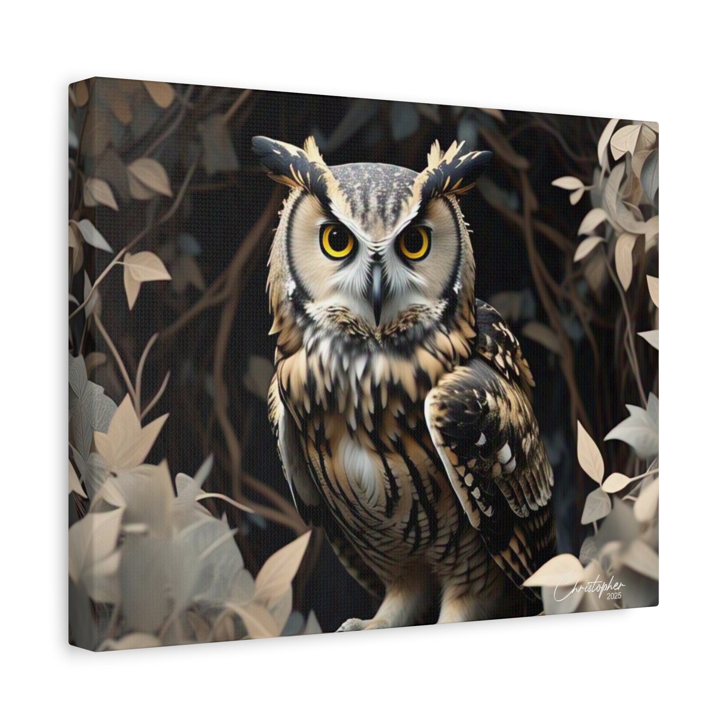 Realistic Owl Canvas Art - Nature Wall Decor for Home & Office