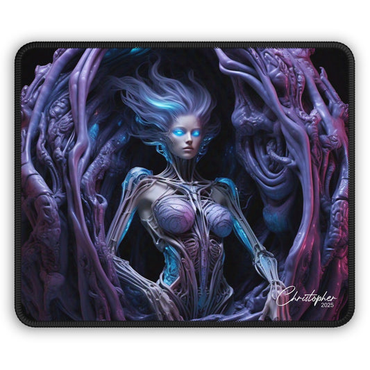 Futuristic Gaming Mouse Pad, Cyberpunk Desk Accessory, Cool Gamer Gift, Computer Mouse Mat, Gaming Setup Decor