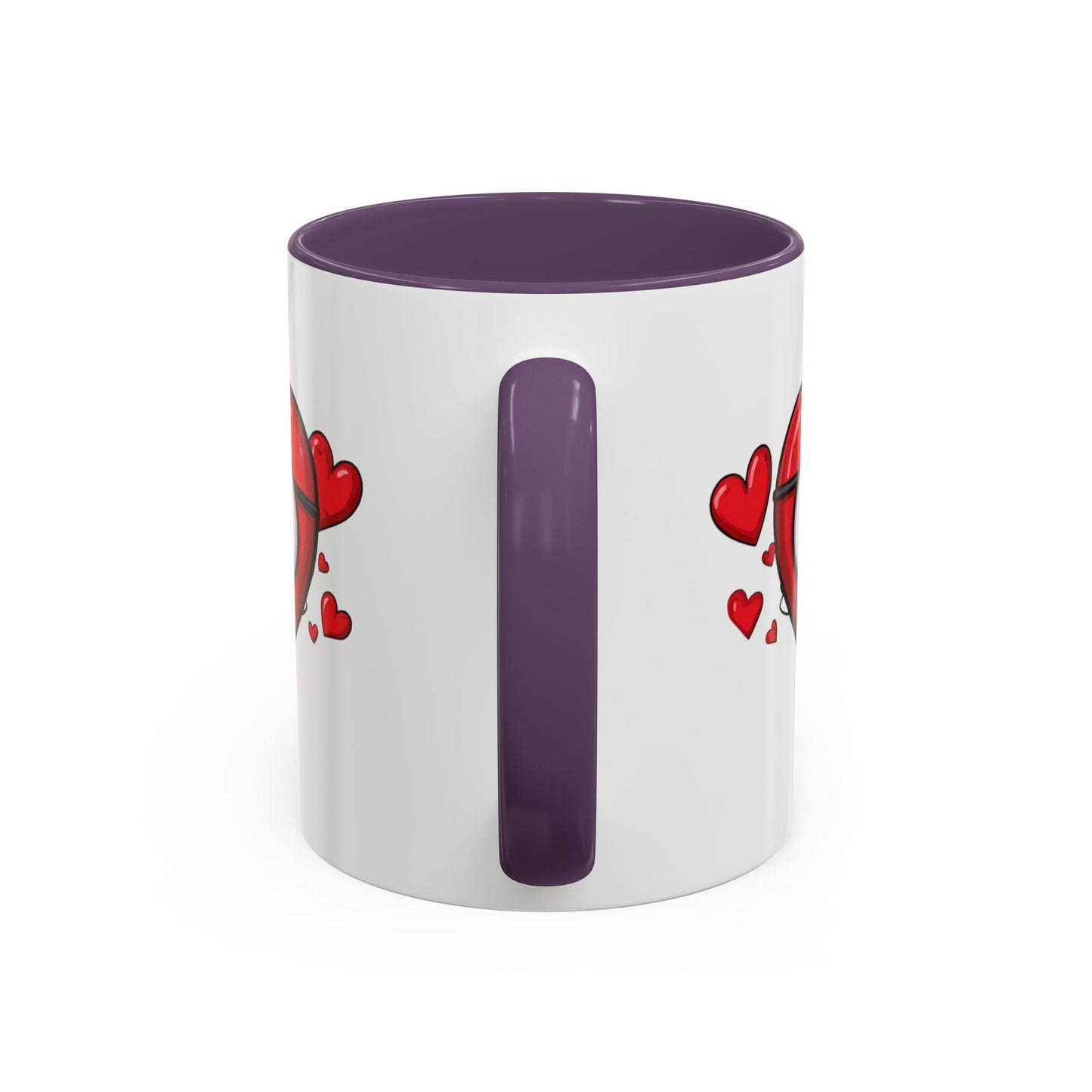 Cute Cartoon Heart Coffee Mug — Valentine Love Accent Mug (11/15oz)
