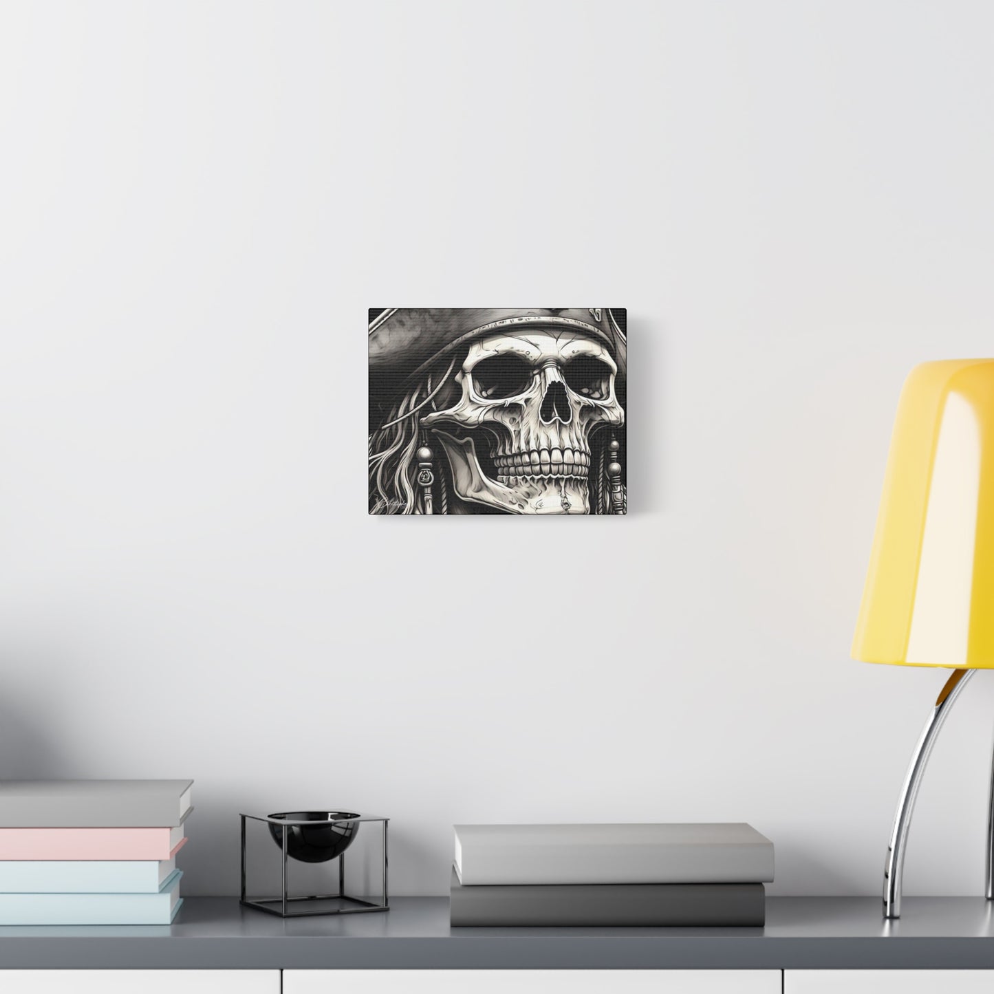 Pirate Skull Canvas Art - Edgy Gothic Decor, Wall Art for Halloween, Gothic Home Decor, Pirate Theme, Gift for Him