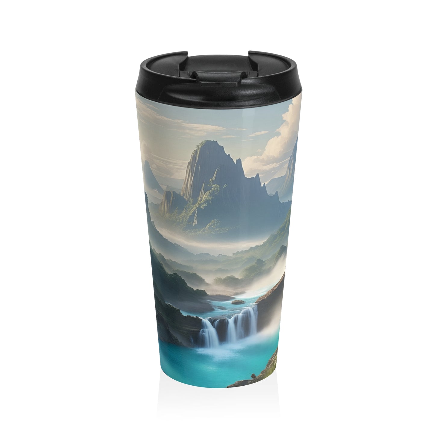 Nature-Inspired Stainless Steel Travel Mug, Scenic Travel Cup, Outdoor Coffee Tumbler, Adventure Gift, Nature Lover Mug