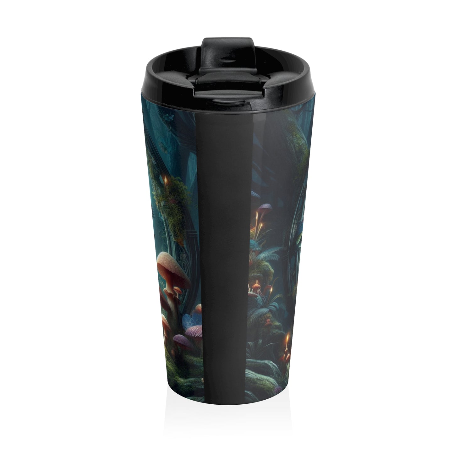 Fantasy Hummingbird Travel Mug, Enchanted Forest Design, Coffee Cup for Nature Lovers, Gift for Wildlife Enthusiasts, Adventure Travel Gear