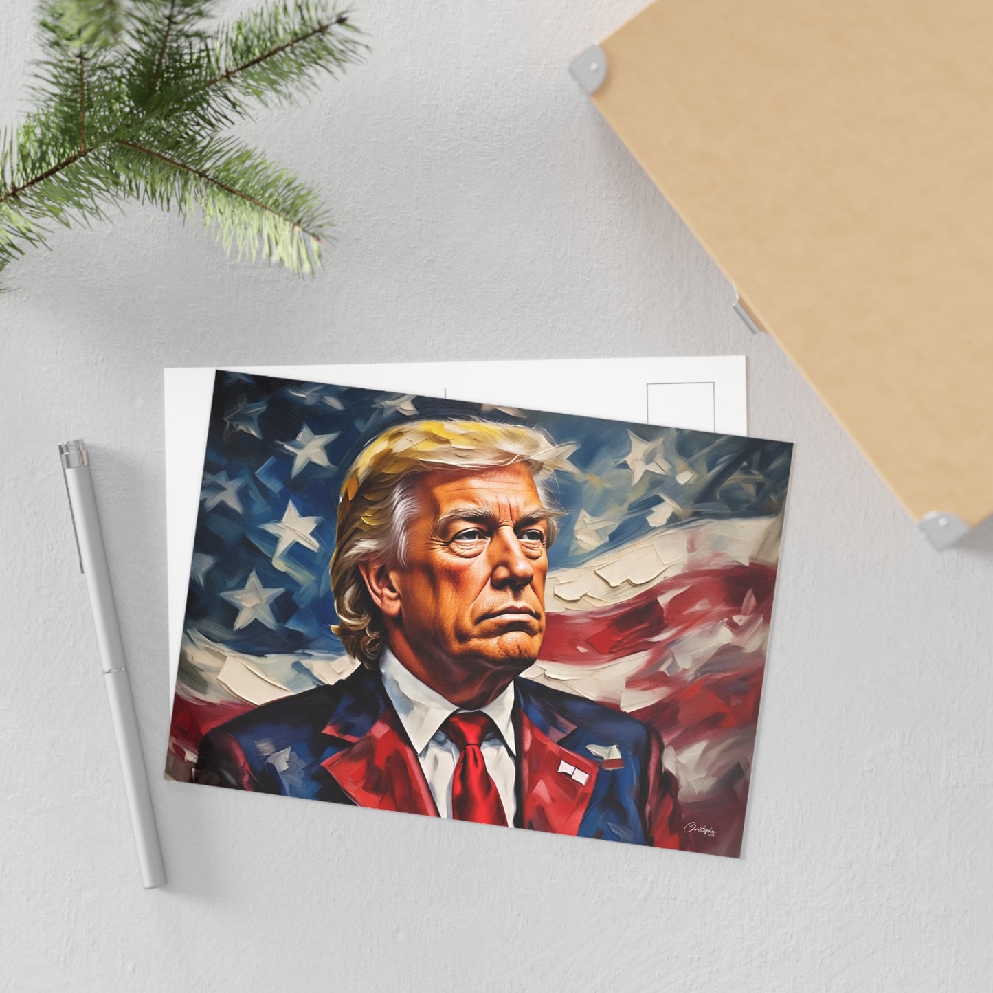 Patriotic Fine Art Postcards, Unique Collectible Cards, Trump Art Prints, American Political Decor, Gifts for Art Lovers