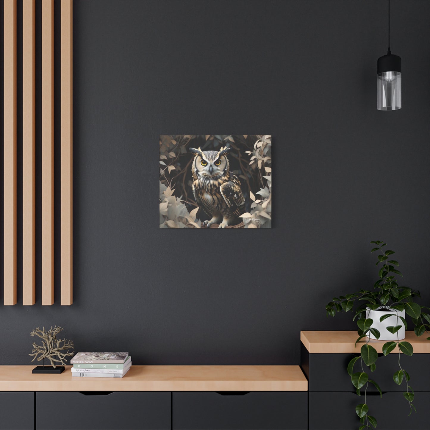 Realistic Owl Canvas Art - Nature Wall Decor for Home & Office