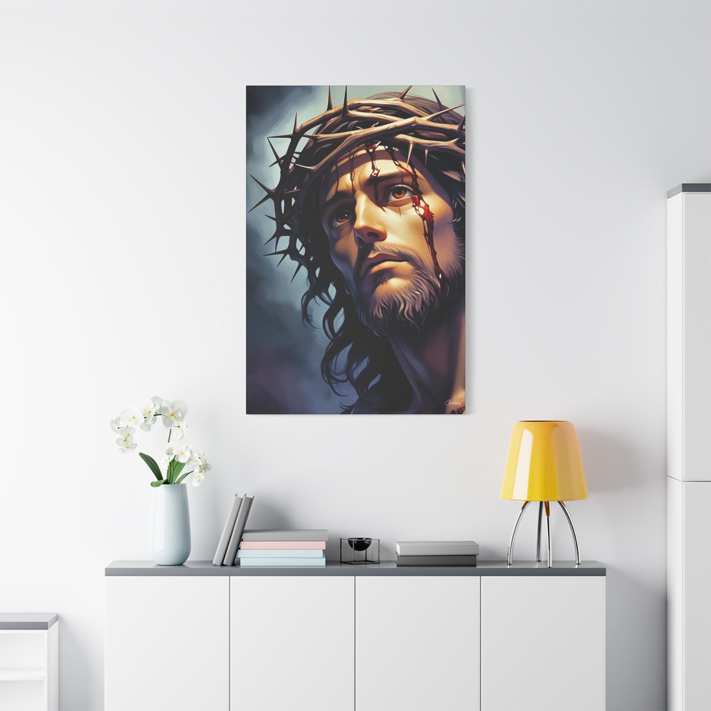 Religious Art Print Canvas, Inspirational Wall Decor, Christian Home Decor, Jesus Art, Gift for Faith-Based Celebrations