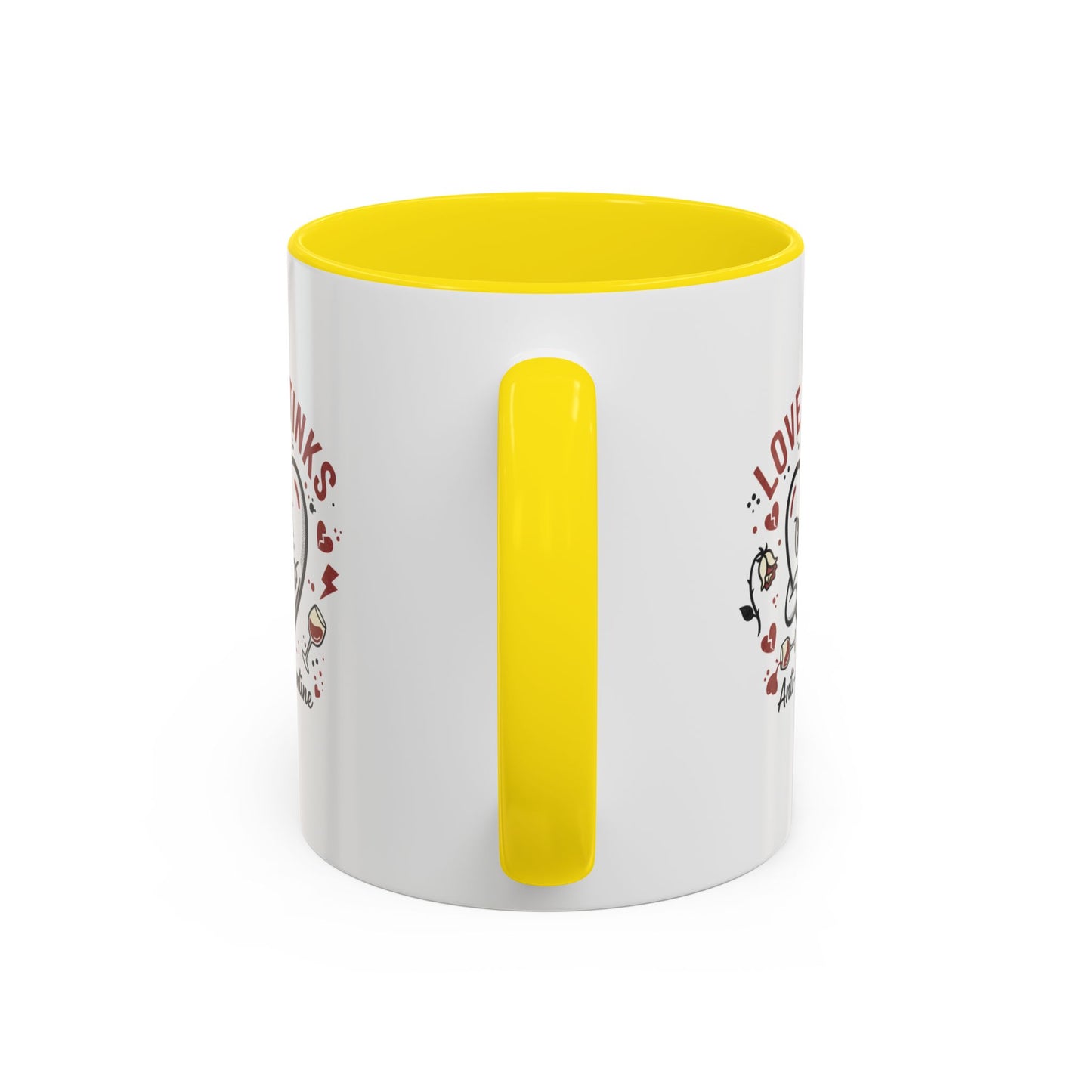 Coffee Mug — "Love Stinks" Anti-Valentine Heart Accent Mug (11/15oz)