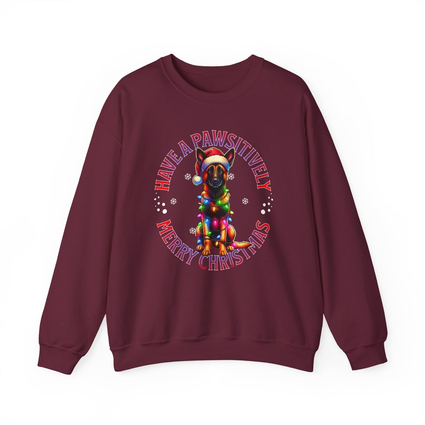 Christmas Dachshund Sweatshirt - "Have a Pawsitively Merry Christmas" Cute Holiday Dog Crewneck