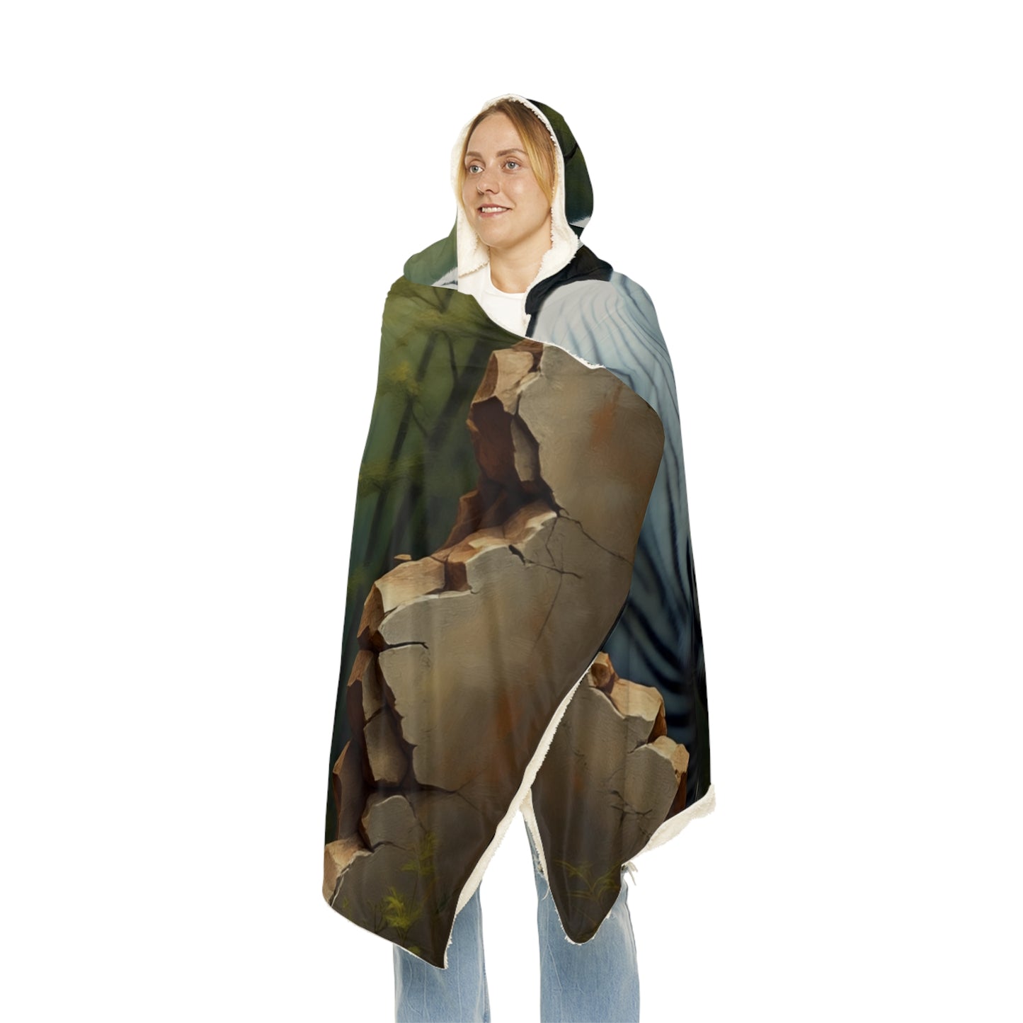 Cozy Tiger Hooded Snuggle Blanket, Warm Throw for Adults, Unique Gift for Animal Lovers, Comfortable Home Décor, Cosy Winter Essentials