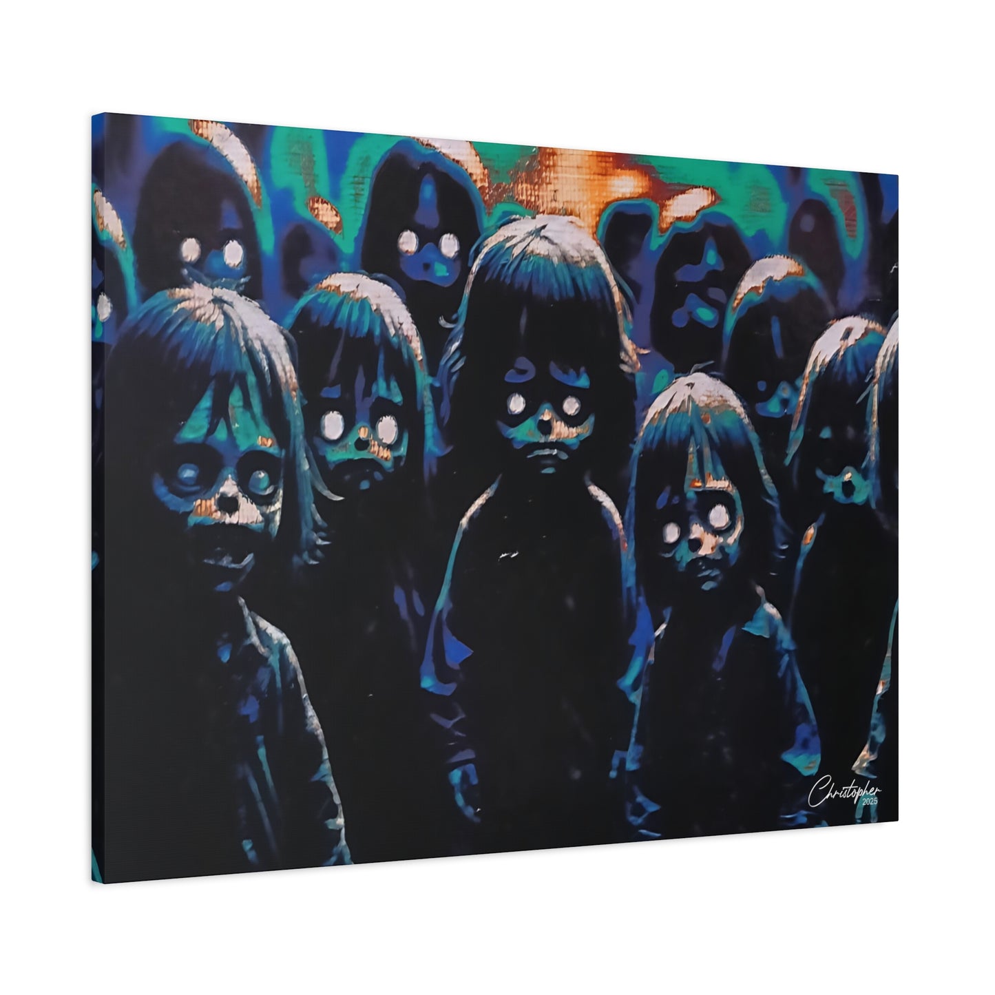 Original Laser Engraved Art, Full Wrapped Edges, Matte Canvas, Stretched, 1.25"