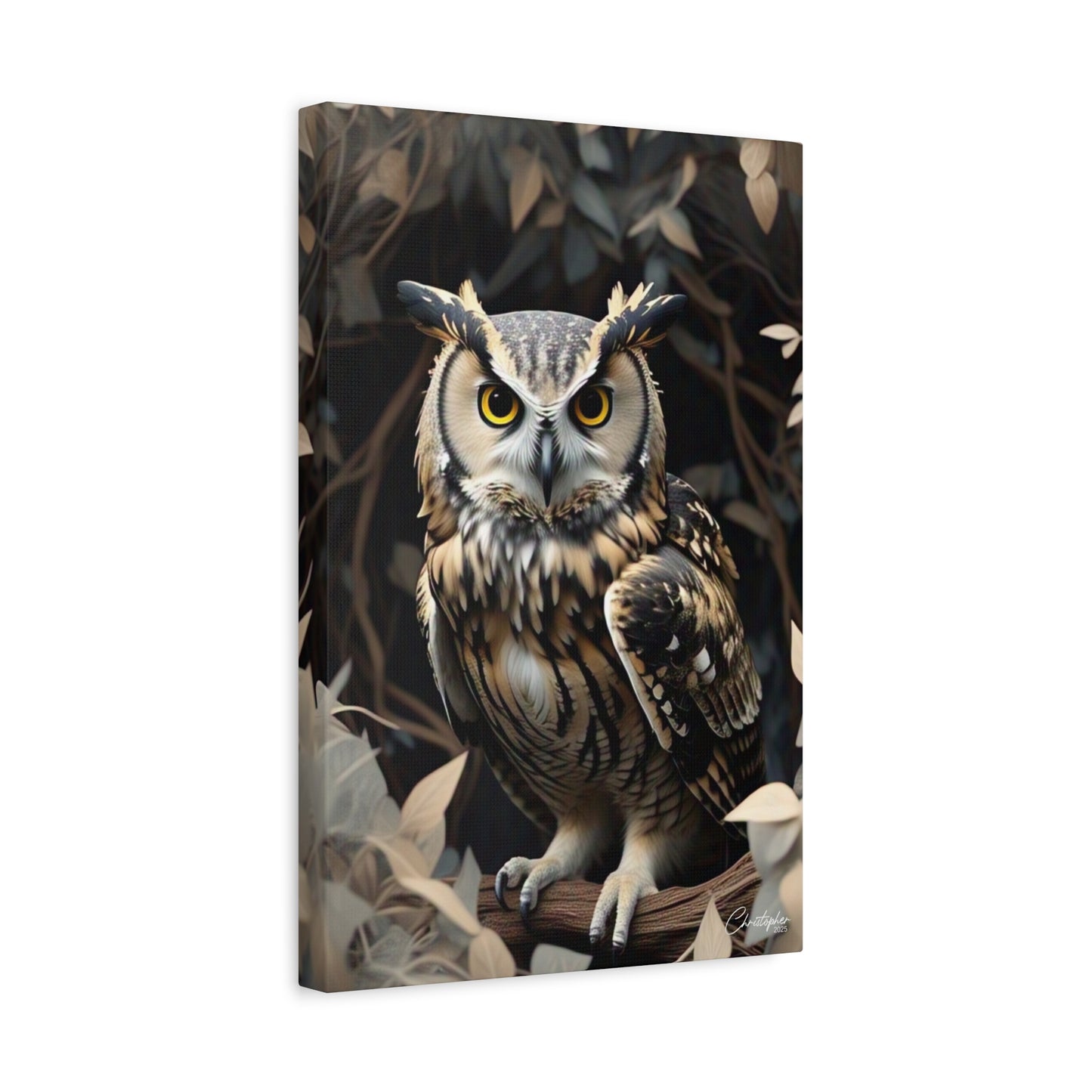 Realistic Owl Canvas Art - Nature Wall Decor for Home & Office