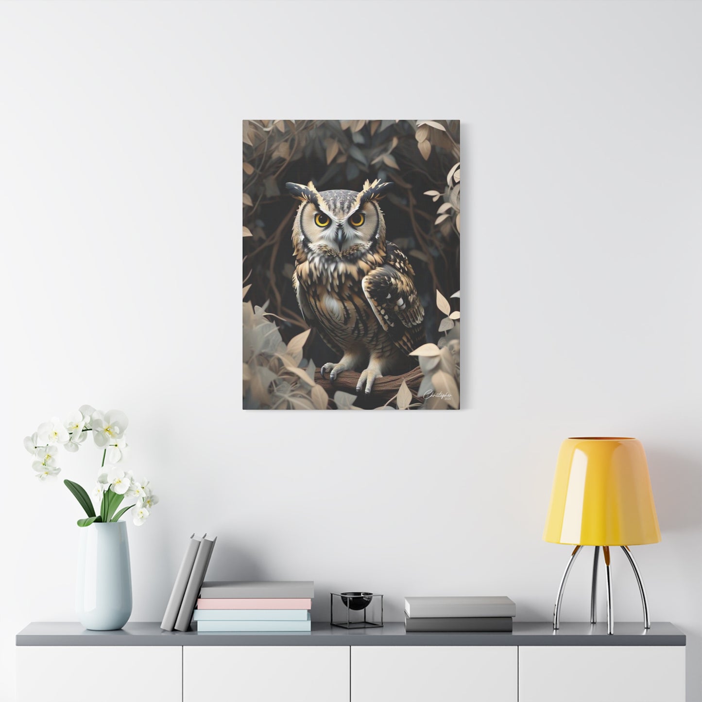 Realistic Owl Canvas Art - Nature Wall Decor for Home & Office