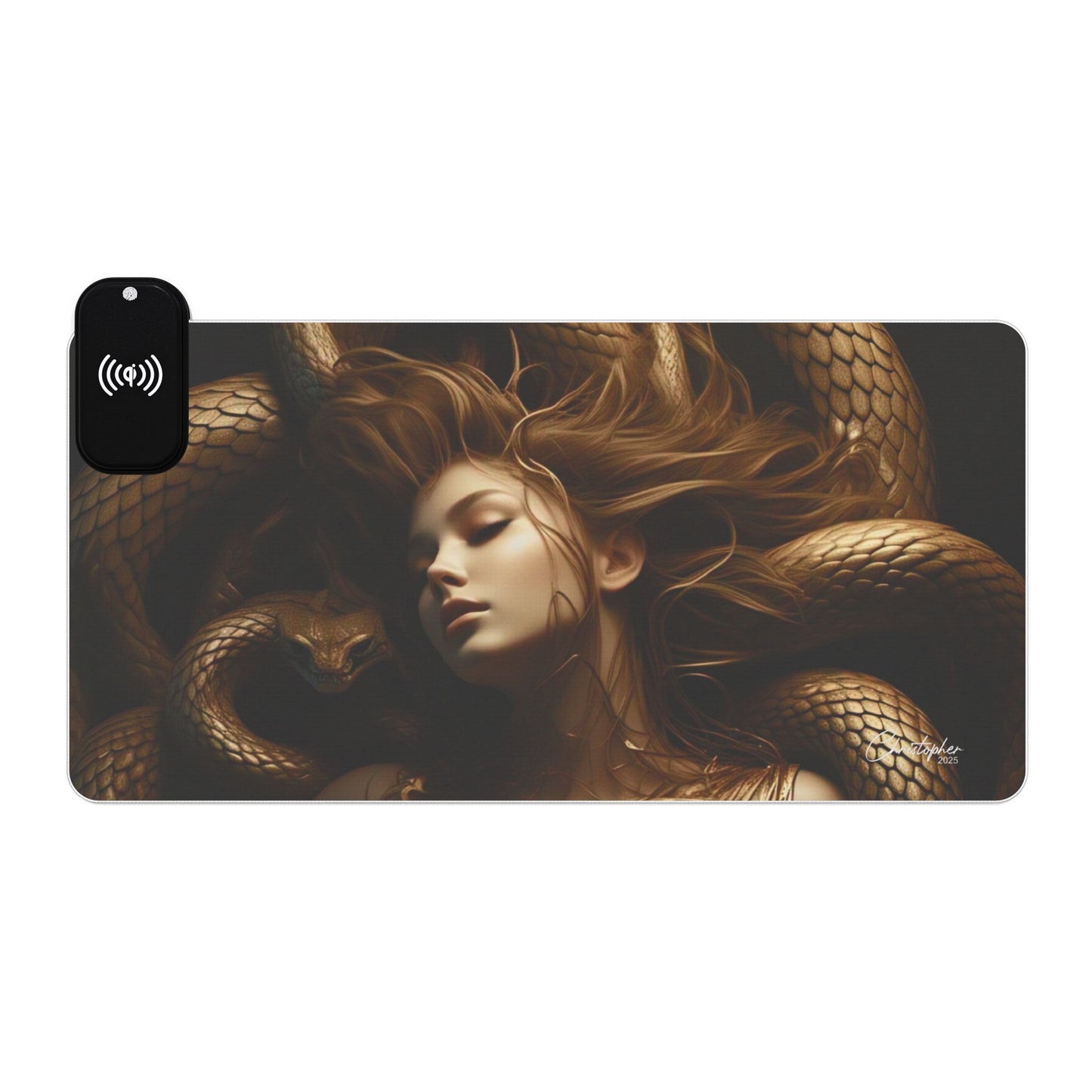 Gaming Mouse Pad with Wireless Charging - LED Design for Gamers