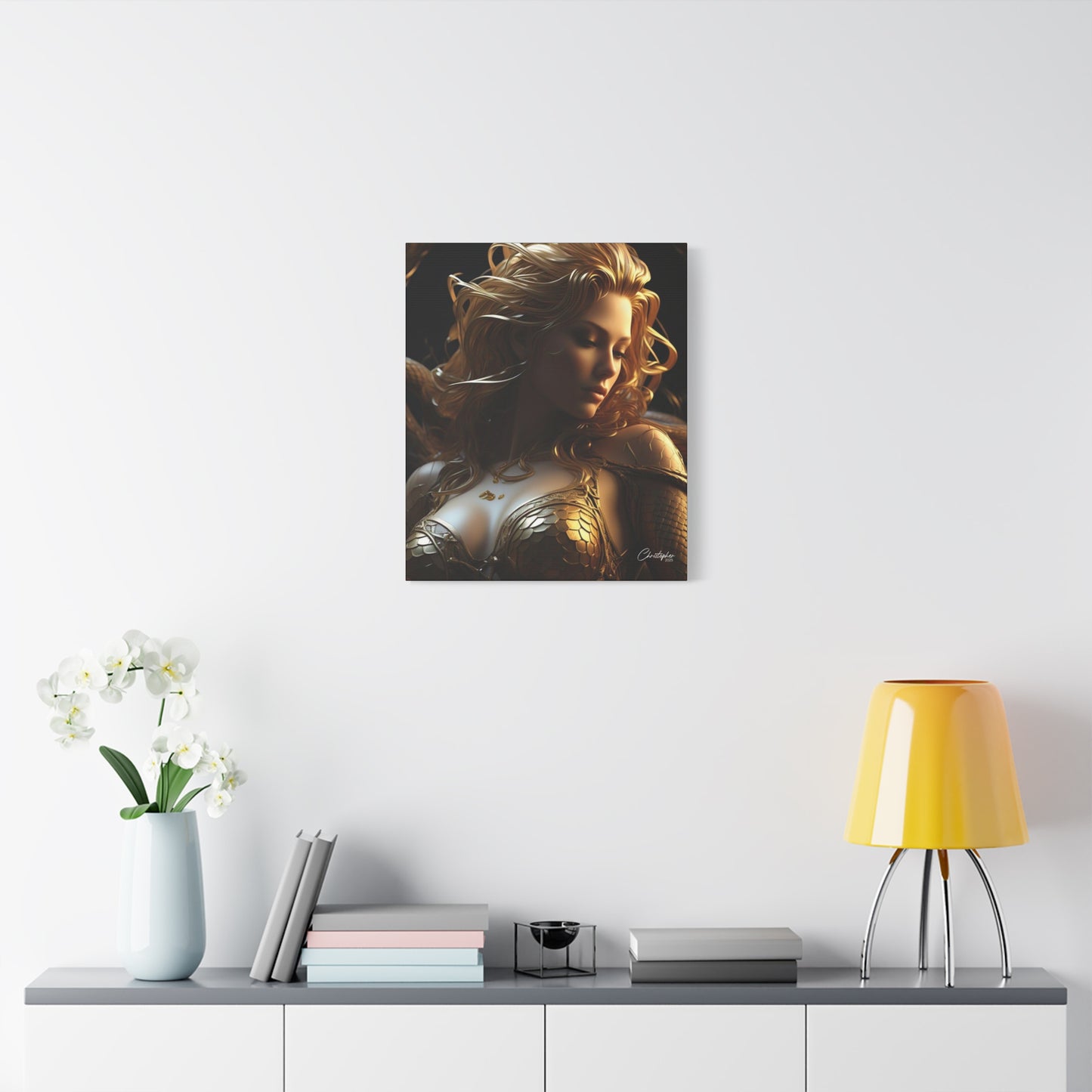 Fantasy Art Canvas Print - Serpent Goddess Home Decor