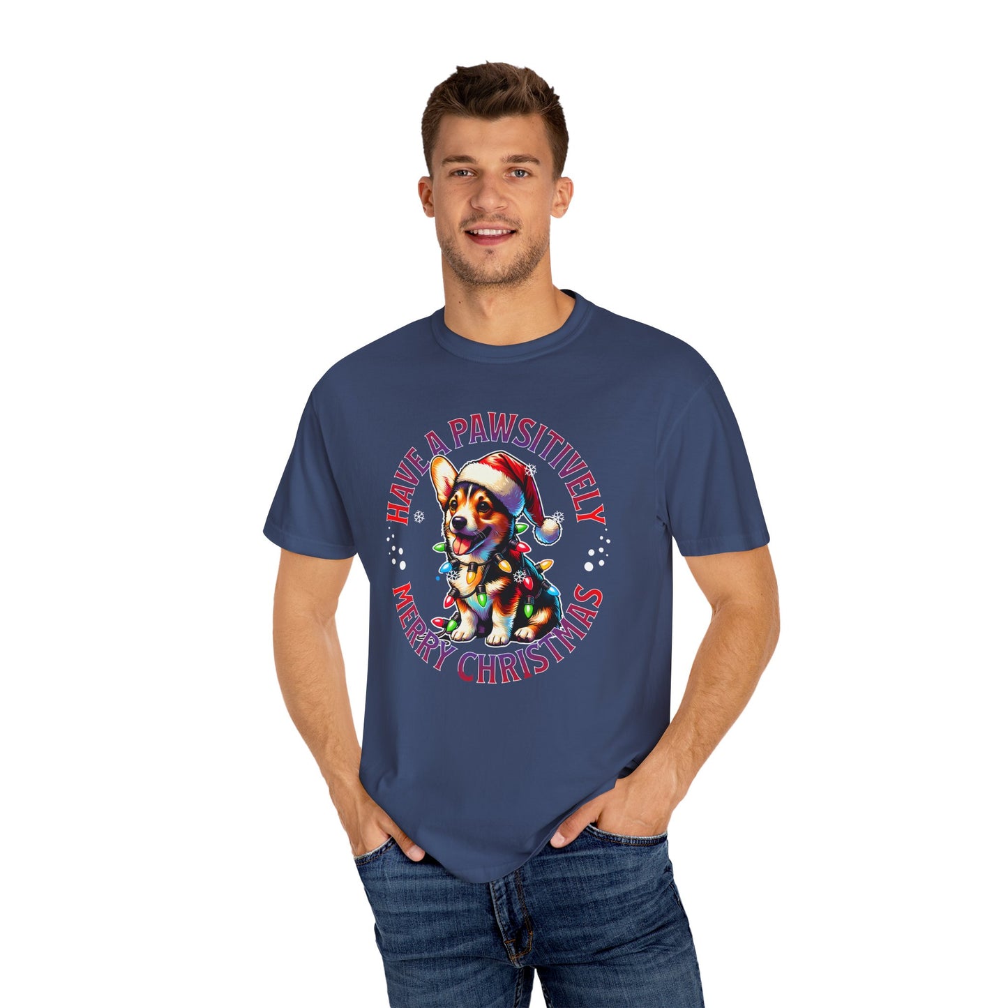 Christmas Corgi T-Shirt – "Have a Pawsitively Merry Christmas" Holiday Tee