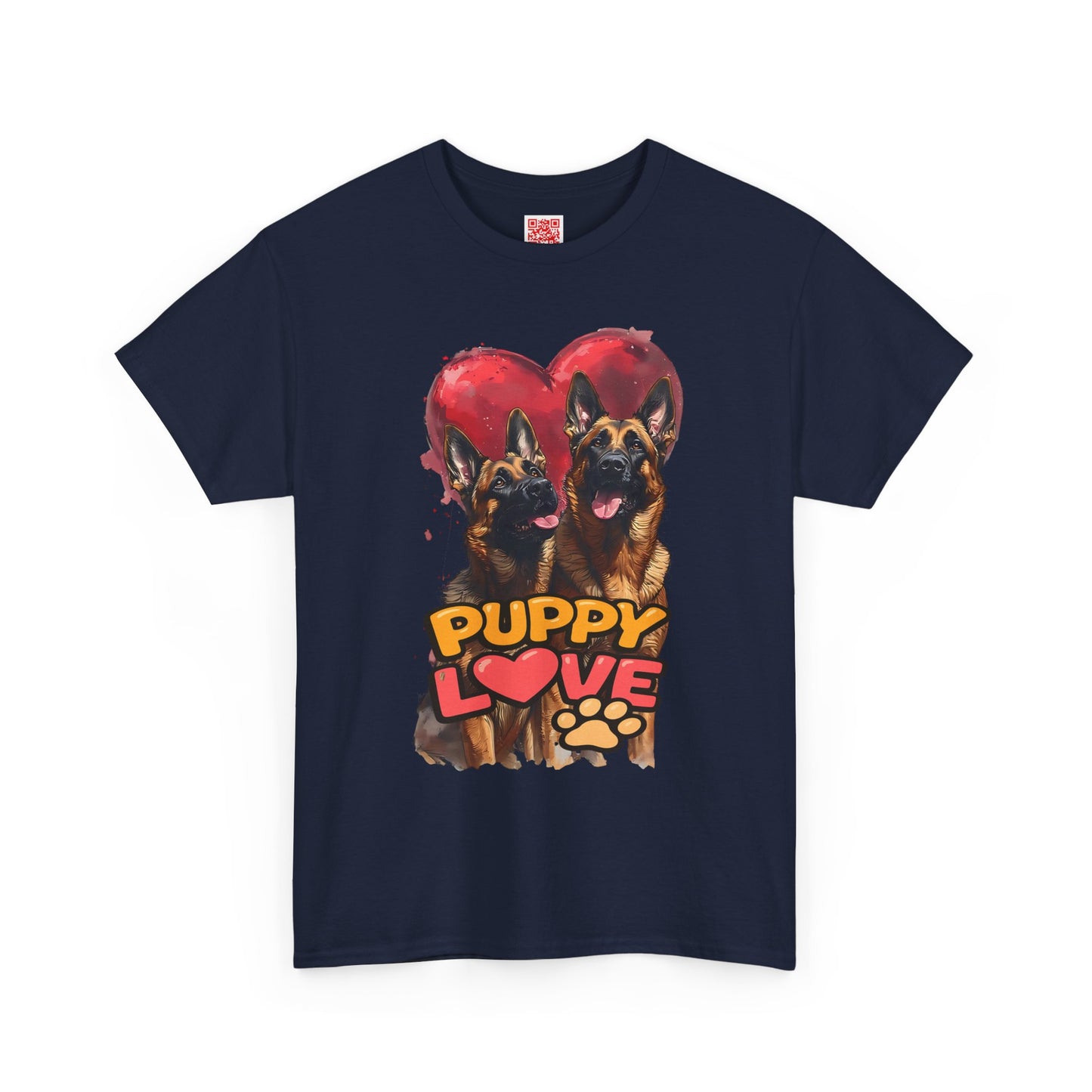 Puppy Love T-Shirt — Cute German Shepherd Heart Graphic Tee