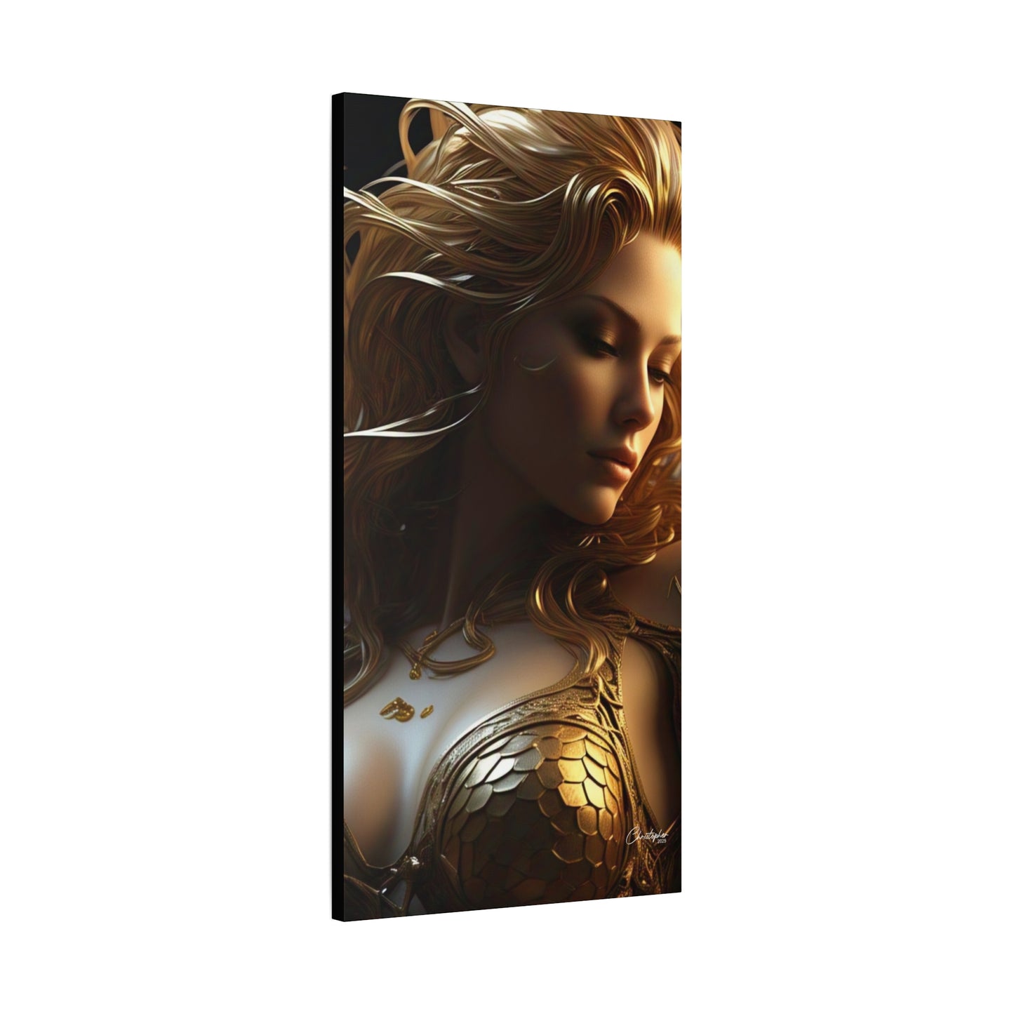 Fantasy Art Canvas Print - Serpent Goddess Home Decor