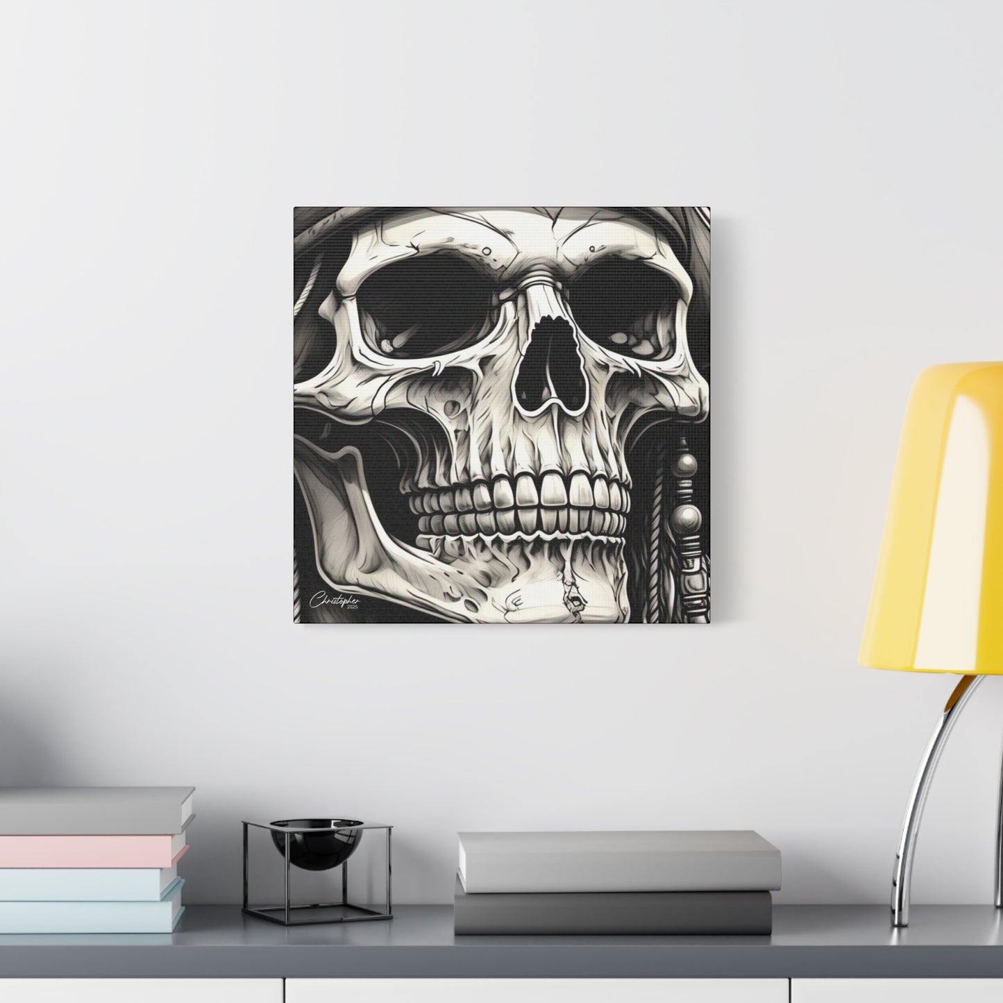 Pirate Skull Canvas Art - Edgy Gothic Decor, Wall Art for Halloween, Gothic Home Decor, Pirate Theme, Gift for Him