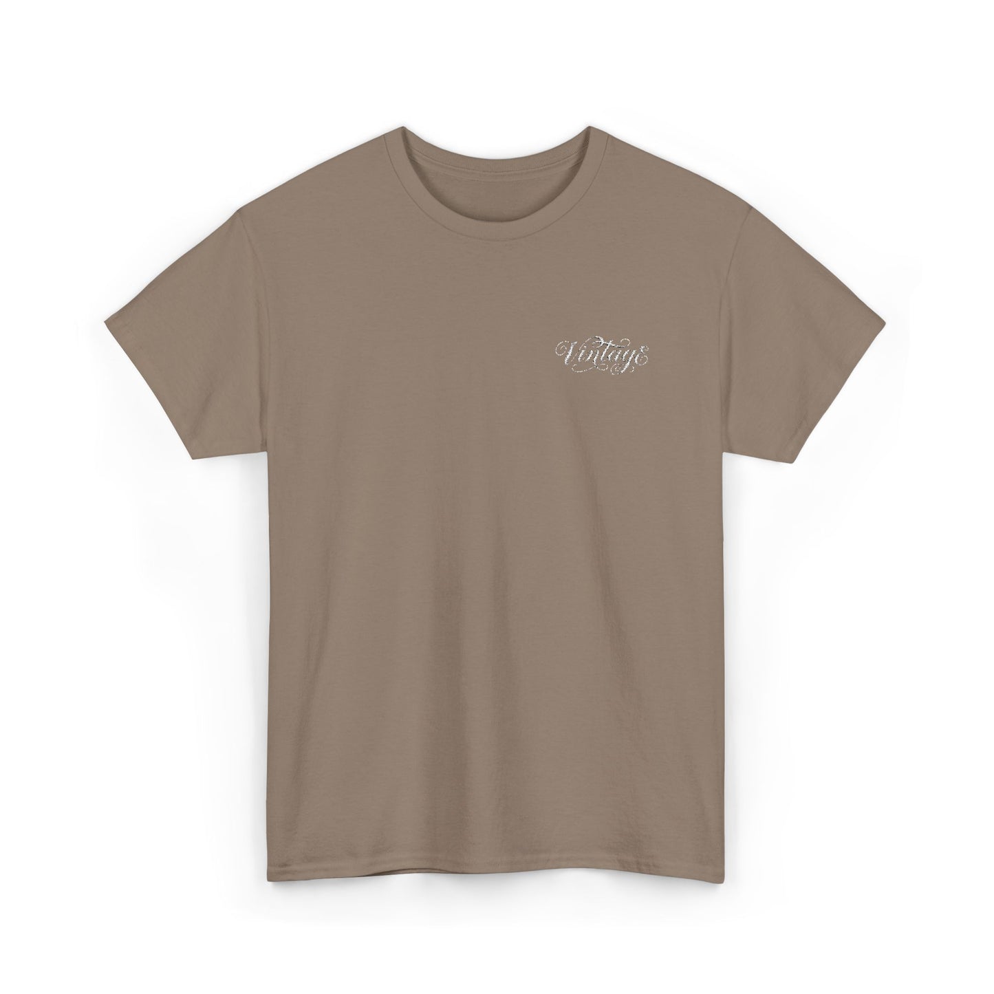 T-Shirt — Vintage in White Chest Logo Tee