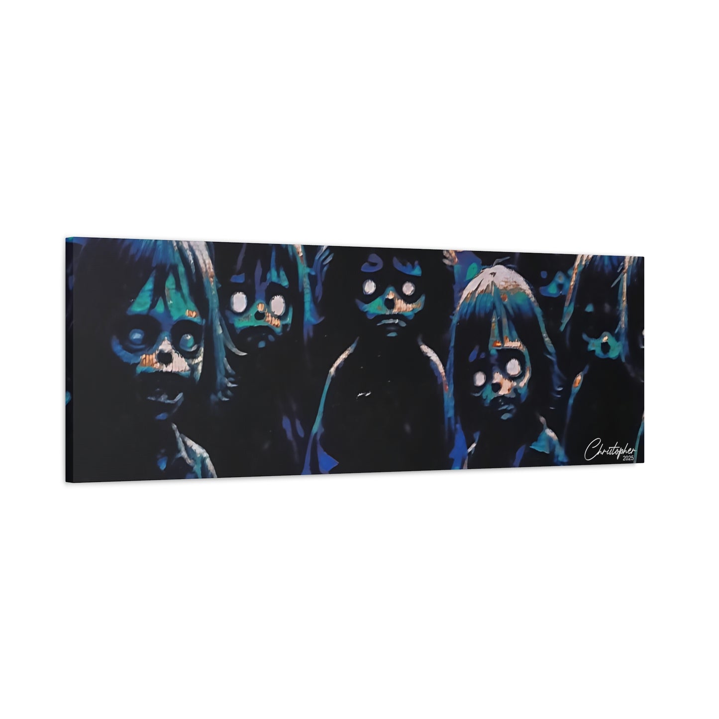 Original Laser Engraved Art, Full Wrapped Edges, Matte Canvas, Stretched, 1.25"