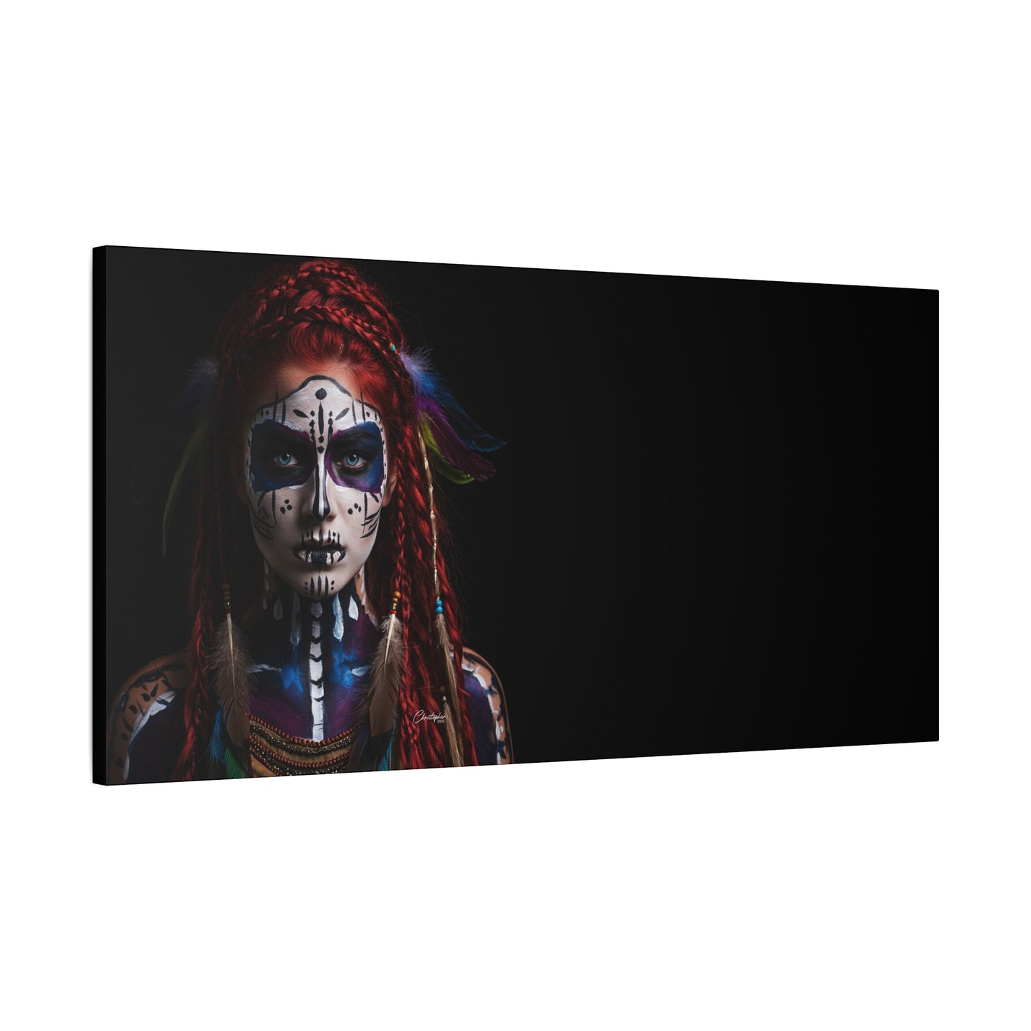 Colorful Tribal Art Canvas Print - Bohemian Home Decor