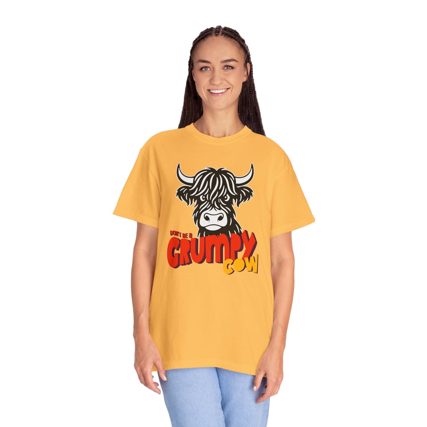 Grumpy Cow T-Shirt — Funny Highland Cow Graphic Tee