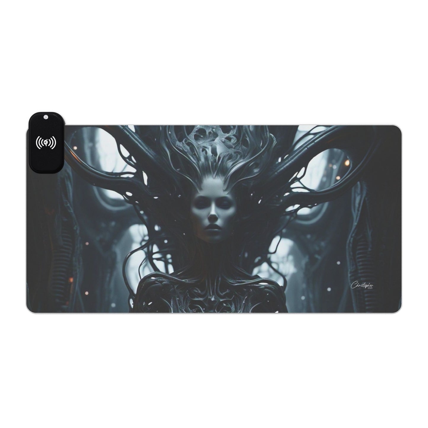 LED Gaming Mouse Pad with Wireless Charging - Futuristic Design