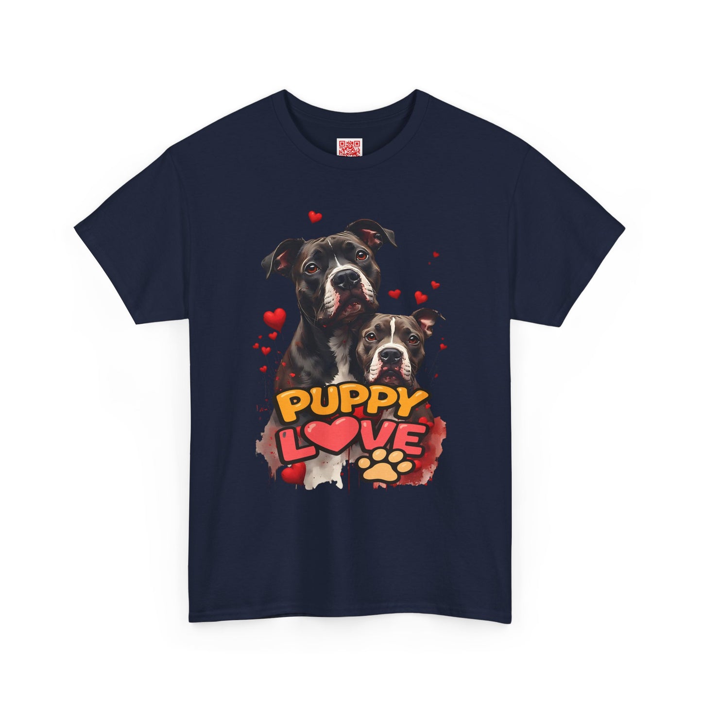 Puppy Love T-Shirt — Cute Dog Hearts Graphic Tee for Dog Lovers
