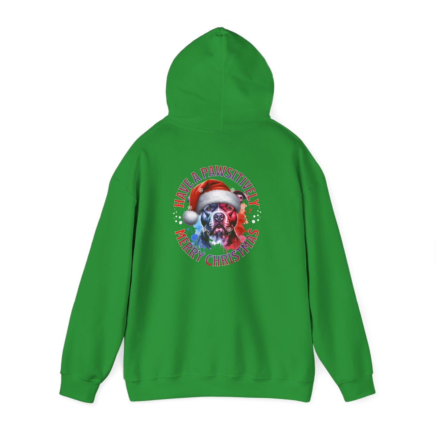 Christmas Pack Pit Bull Hoodie – "Have a Pawsitively Merry Christmas" Festive Sweatshirt