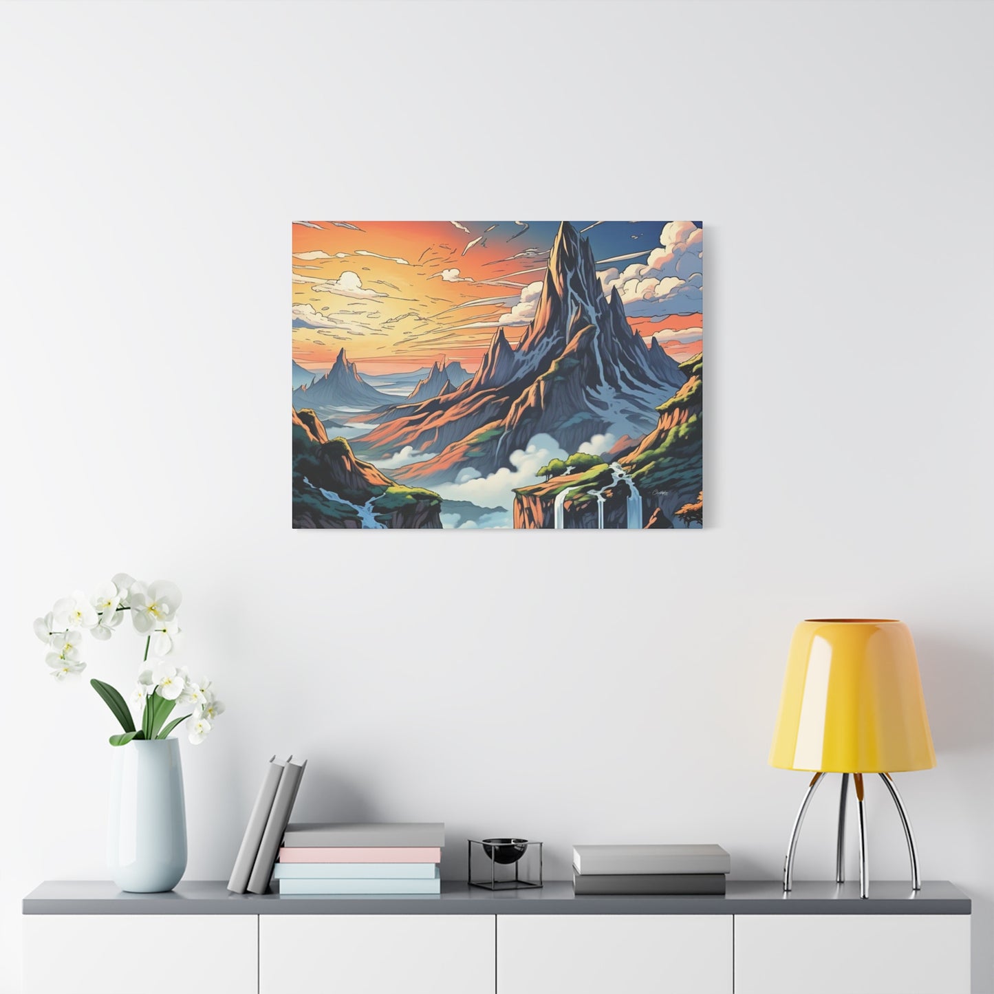 Stretched Canvas Art Print, Mountain Sunrise Landscape Decor, Wall Art for Home, Gift for Nature Lovers, Perfect for Living Room, [...]