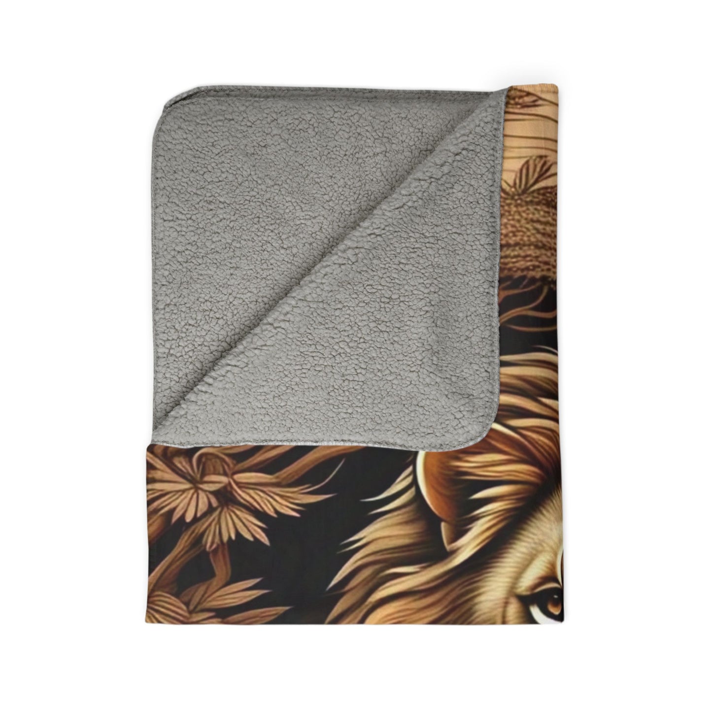 Wildlife Fleece Sherpa Blanket - Cozy Jungle Decor for Animal Lovers, Perfect for Gifting, Home, Camping, or Snuggling Up!