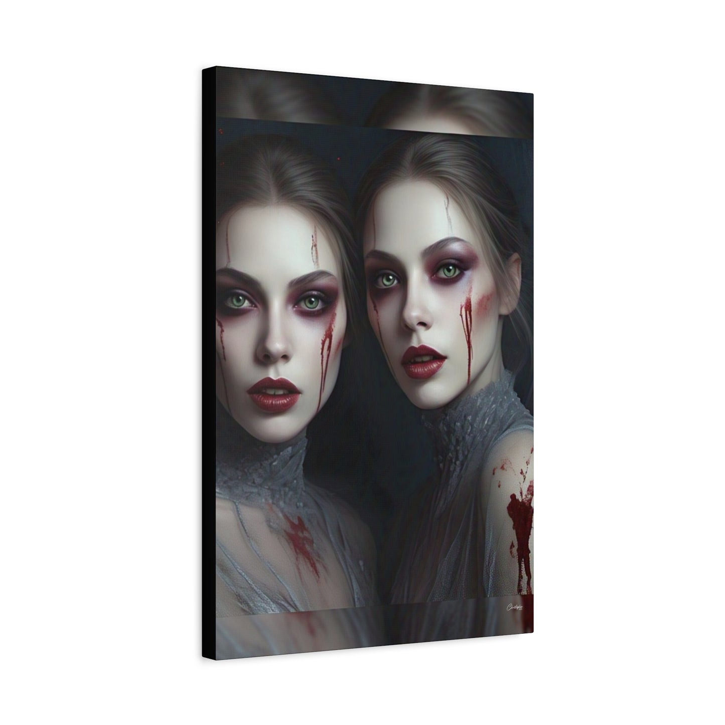 Spooky Art Canvas Print, Matte Canvas, Stretched Wall Decor, Gothic Home Decor, Halloween Art, Unique Gift