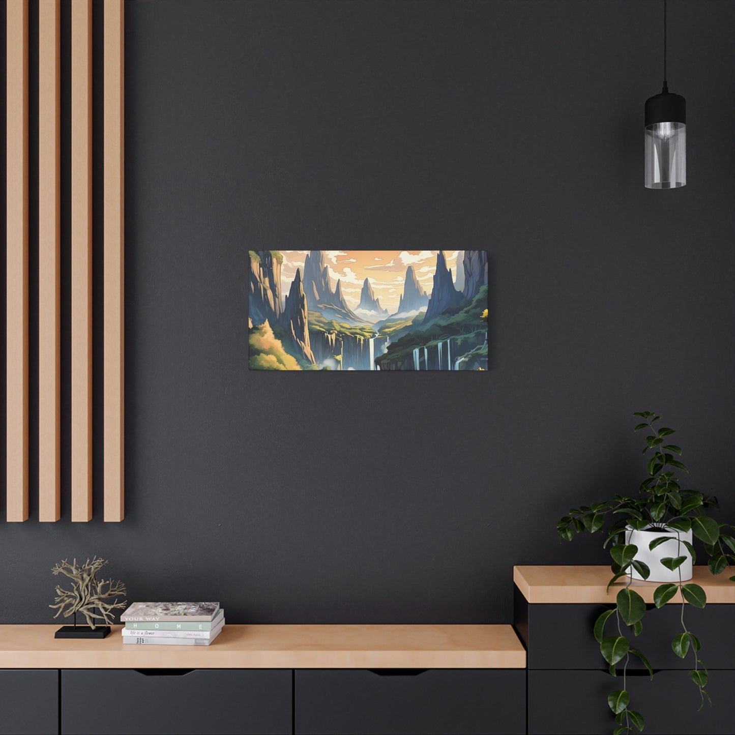 Serene Landscape Canvas Wall Art, Nature Home Decor, Tranquil Living Room Accent, Gift for Nature Lovers, Gallery Wall Piece