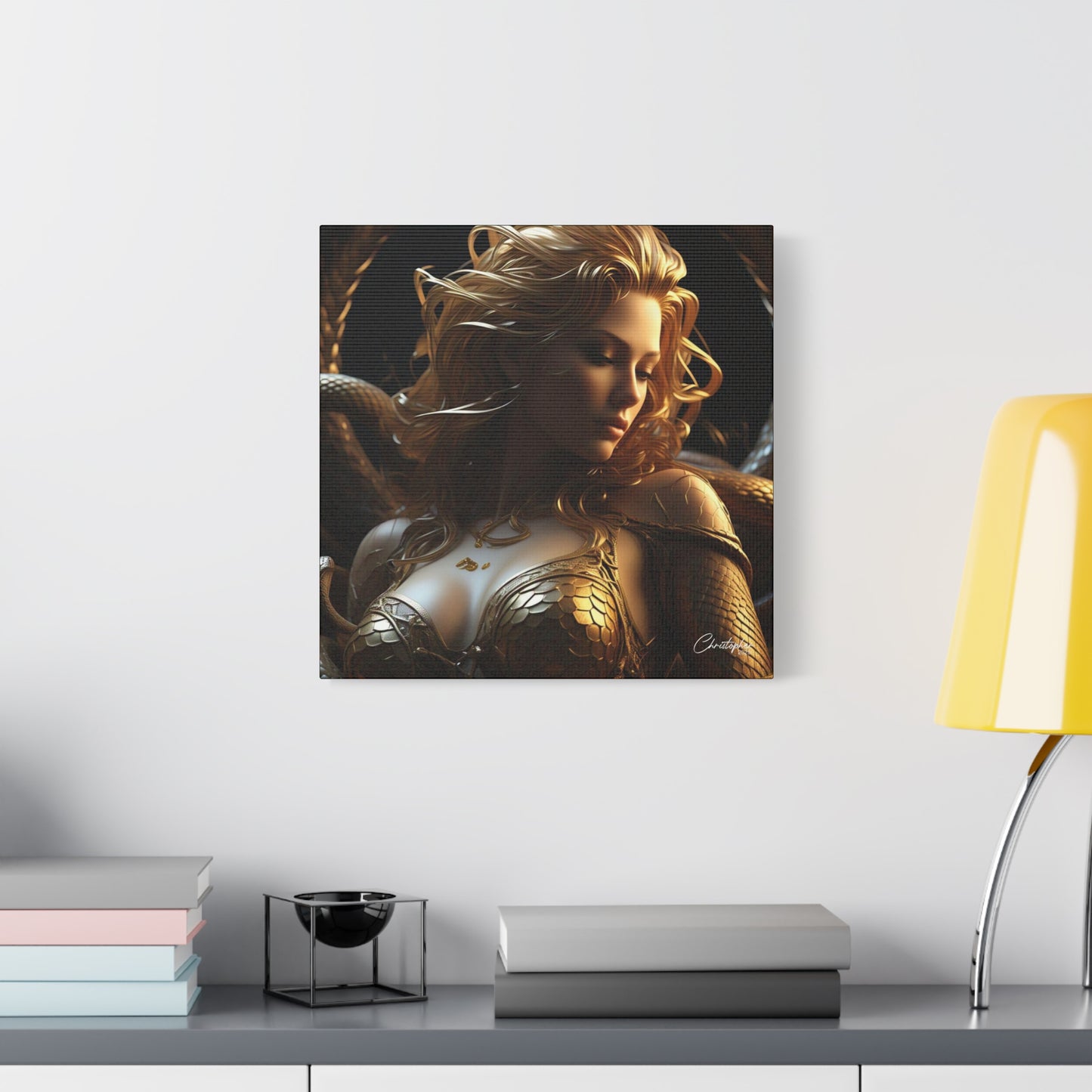 Fantasy Art Canvas Print - Serpent Goddess Home Decor