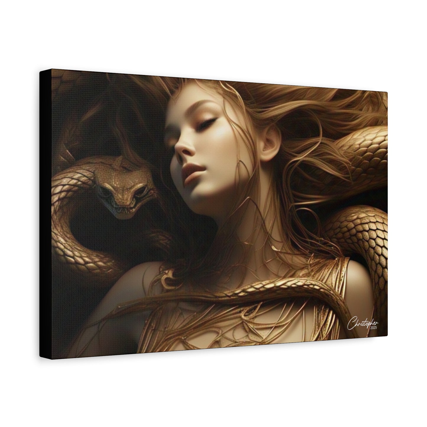 Goddess of Serpents Canvas Art - Stretched Matte Wall Decor