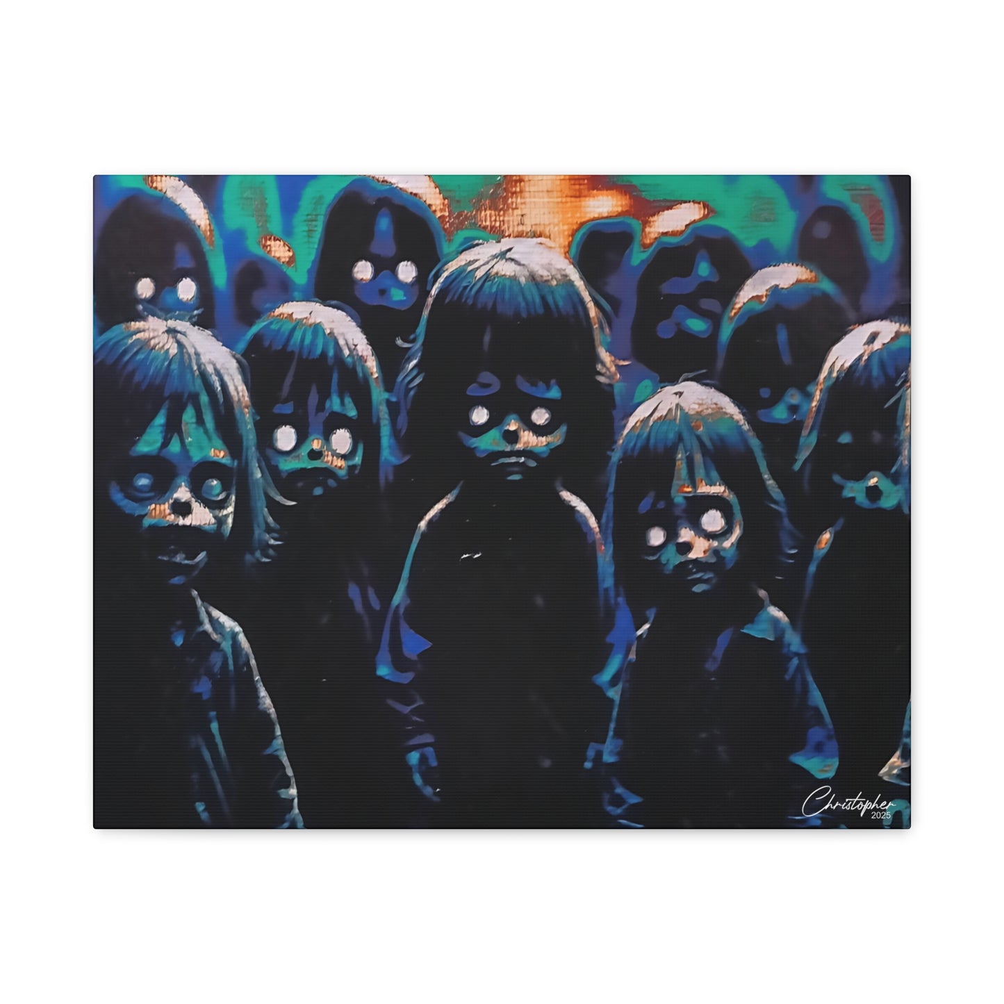 Original Laser Engraved Art, Full Wrapped Edges, Matte Canvas, Stretched, 1.25"