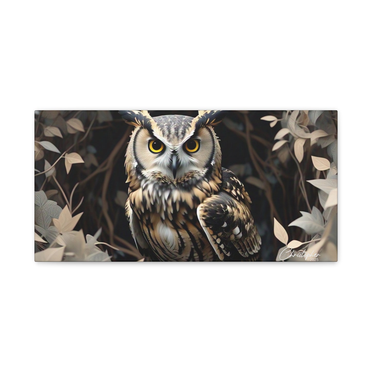 Realistic Owl Canvas Art - Nature Wall Decor for Home & Office