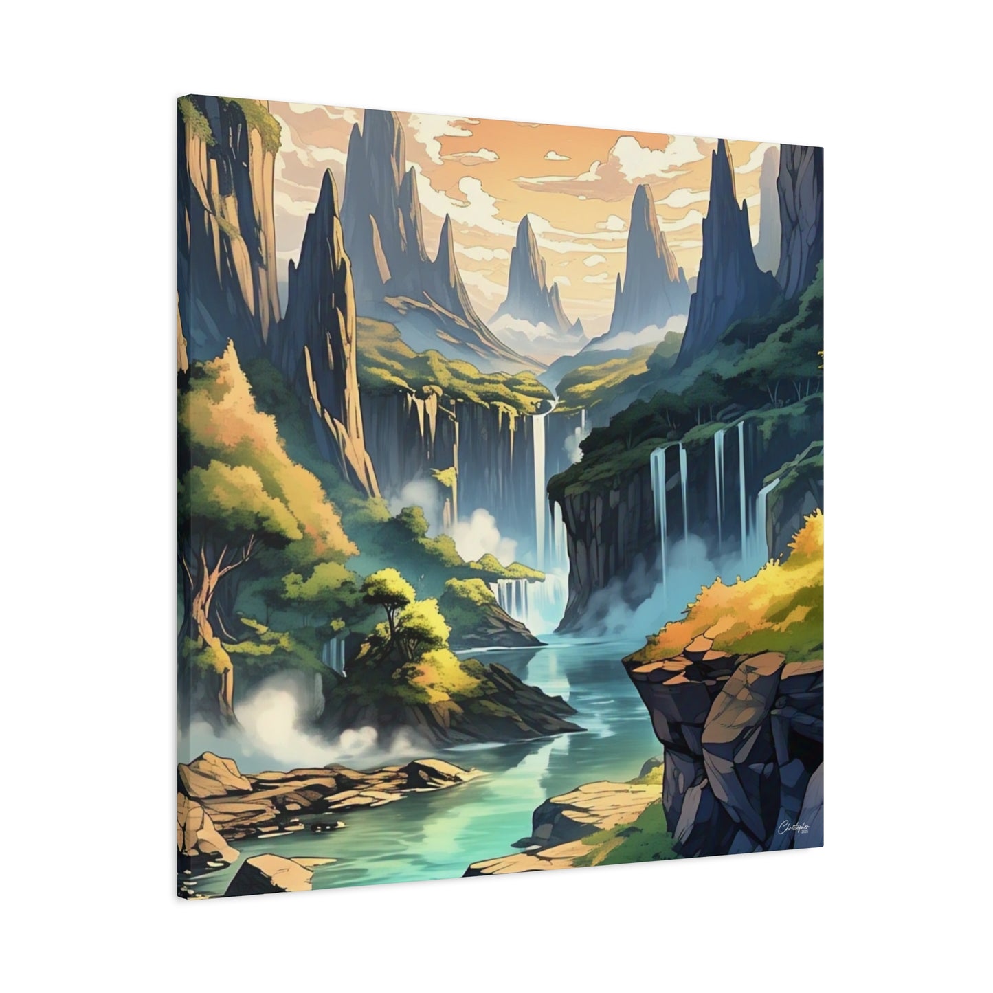 Serene Landscape Canvas Wall Art, Nature Home Decor, Tranquil Living Room Accent, Gift for Nature Lovers, Gallery Wall Piece