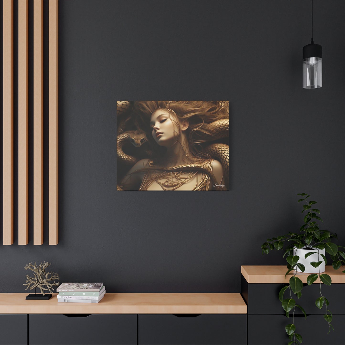 Goddess of Serpents Canvas Art - Stretched Matte Wall Decor