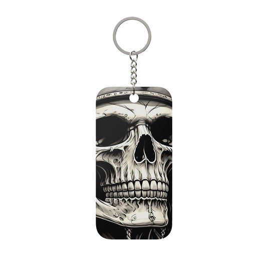 Skull Keychain Charm — Double-Sided Gothic Skull Keyring
