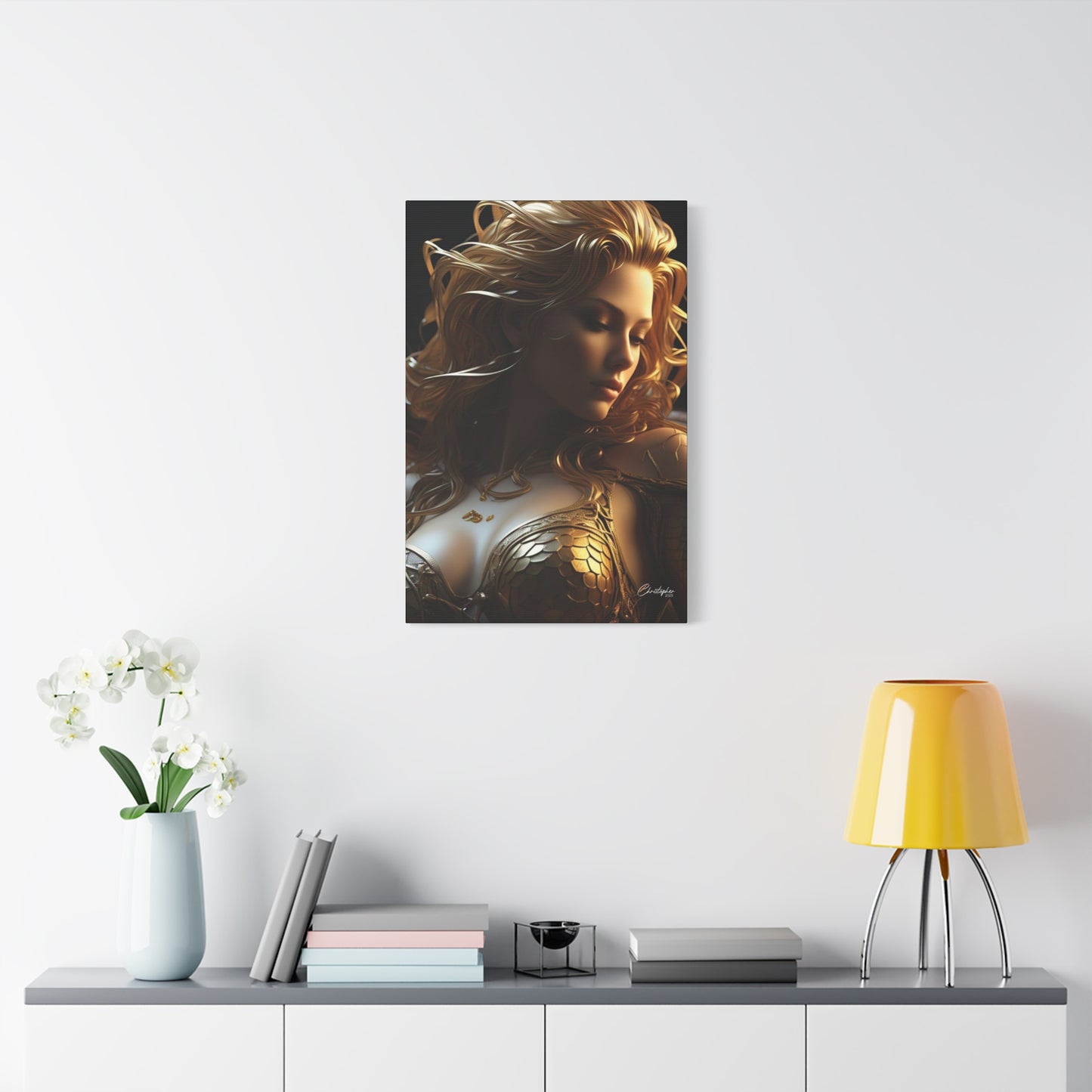 Fantasy Art Canvas Print - Serpent Goddess Home Decor