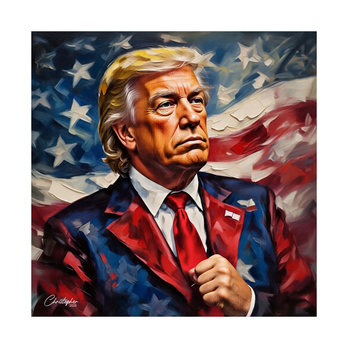 Patriotic Matte Vertical Poster | Political Wall Art, Home Décor, Trump Artwork, Gift for Supporters, Unique Collectible