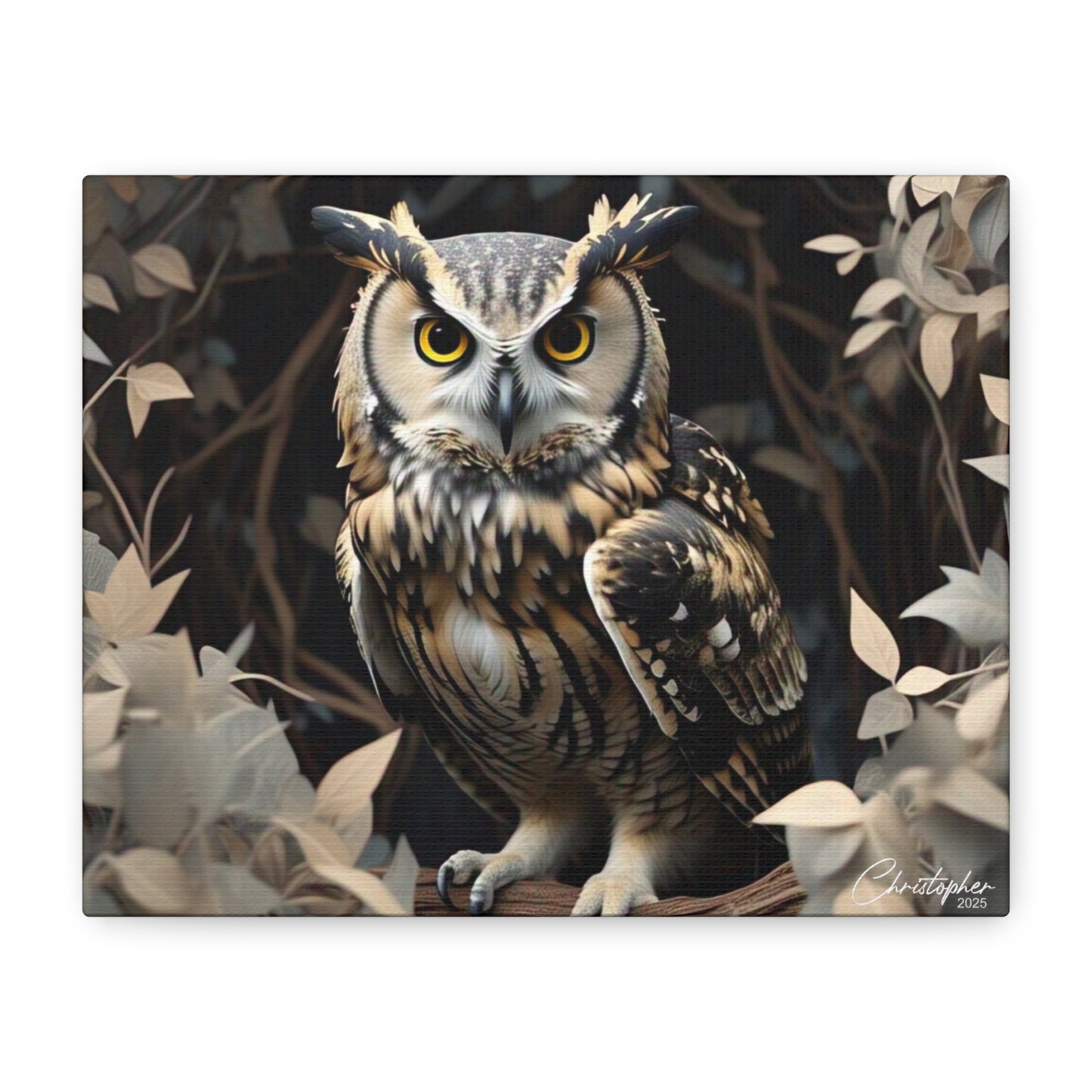 Realistic Owl Canvas Art - Nature Wall Decor for Home & Office