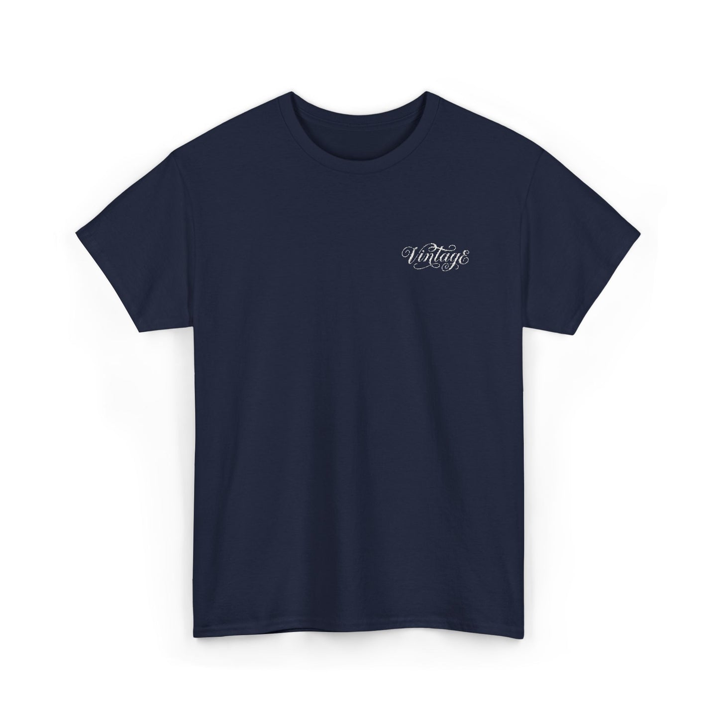 T-Shirt — Vintage in White Chest Logo Tee