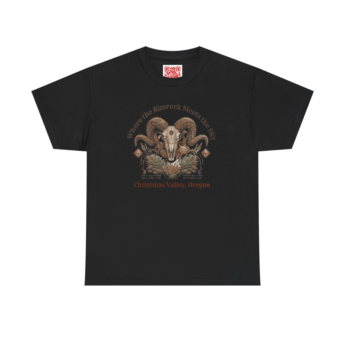 Ram Skull Graphic Tee — Christmas Valley, Oregon Vintage Desert Vibe