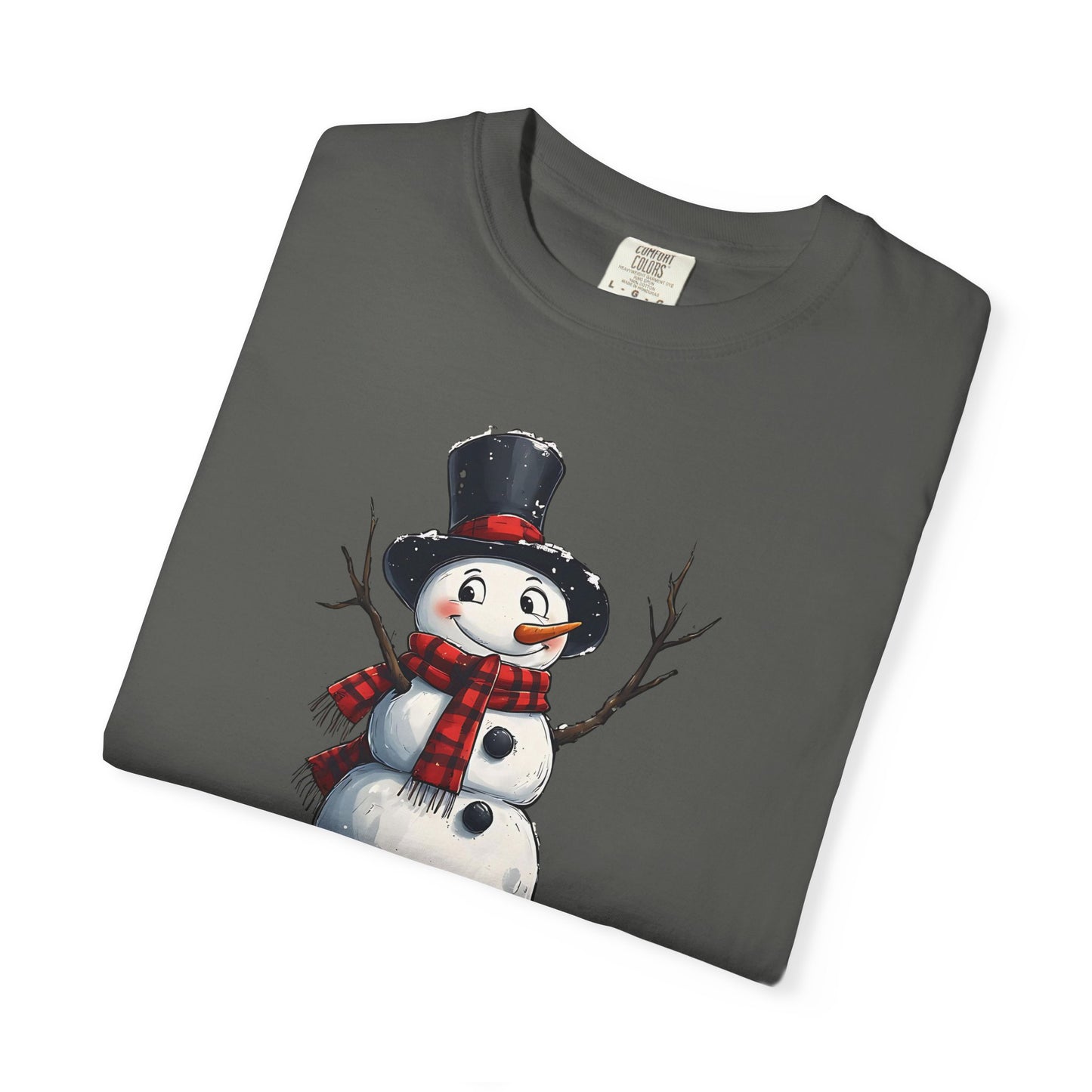Snowman Tee — Cute Vintage Snowman with Scarf & Top Hat Holiday T-Shirt