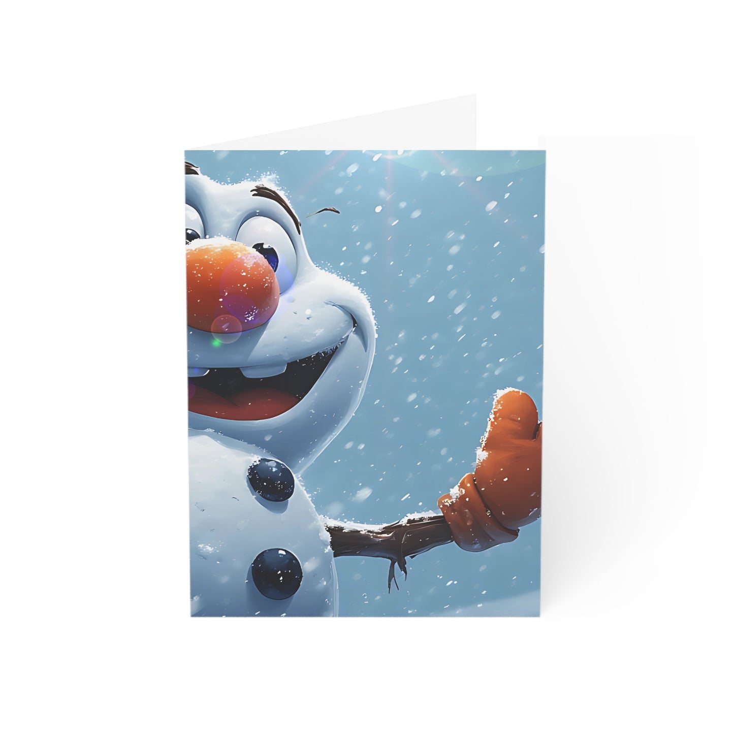 Snowman (Christmas Selfies) Holiday Greeting Cards - Cheerful Pack (1, 10, 30, 50 pcs)
