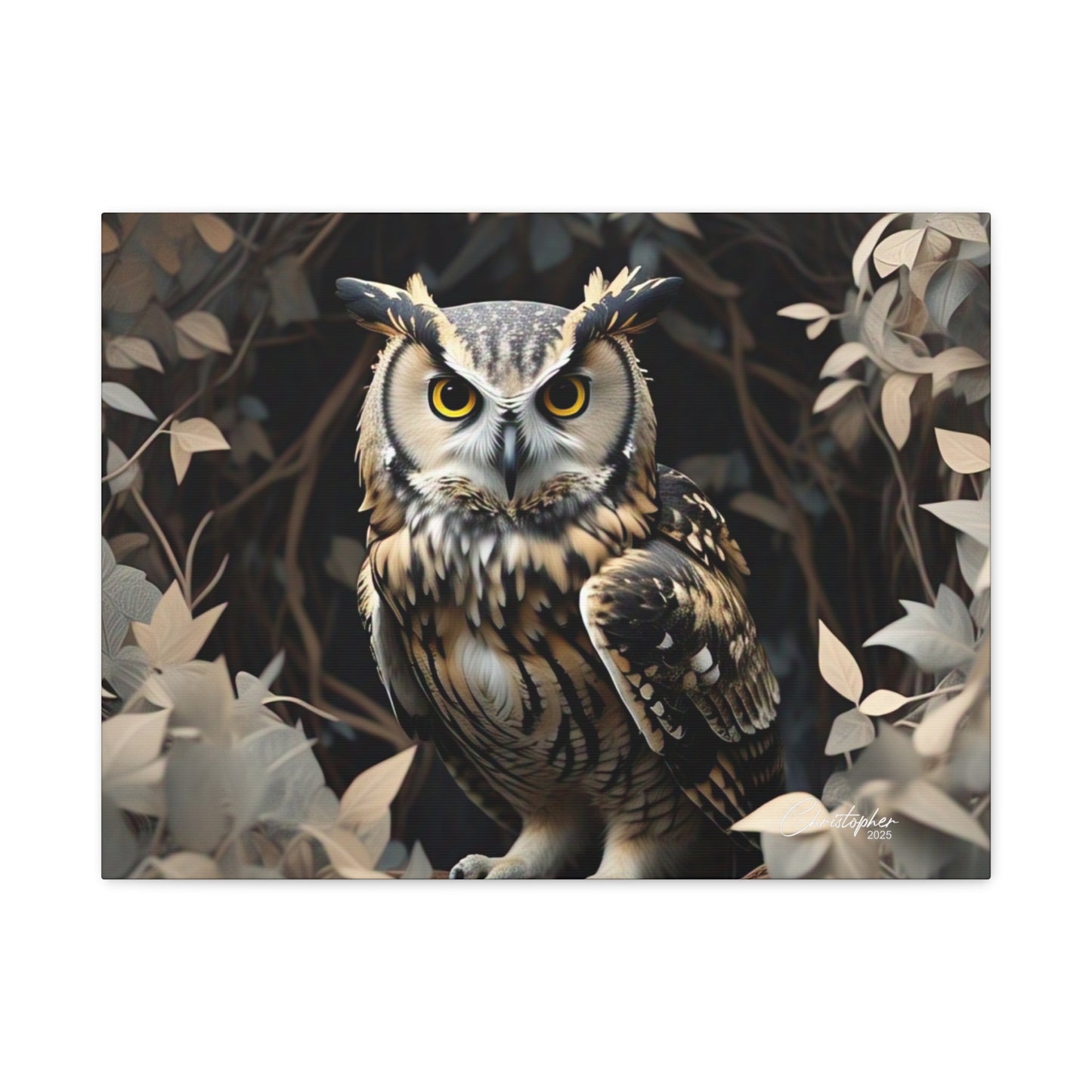 Realistic Owl Canvas Art - Nature Wall Decor for Home & Office