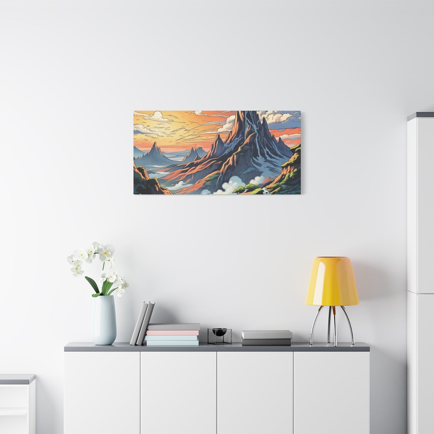 Stretched Canvas Art Print, Mountain Sunrise Landscape Decor, Wall Art for Home, Gift for Nature Lovers, Perfect for Living Room, [...]